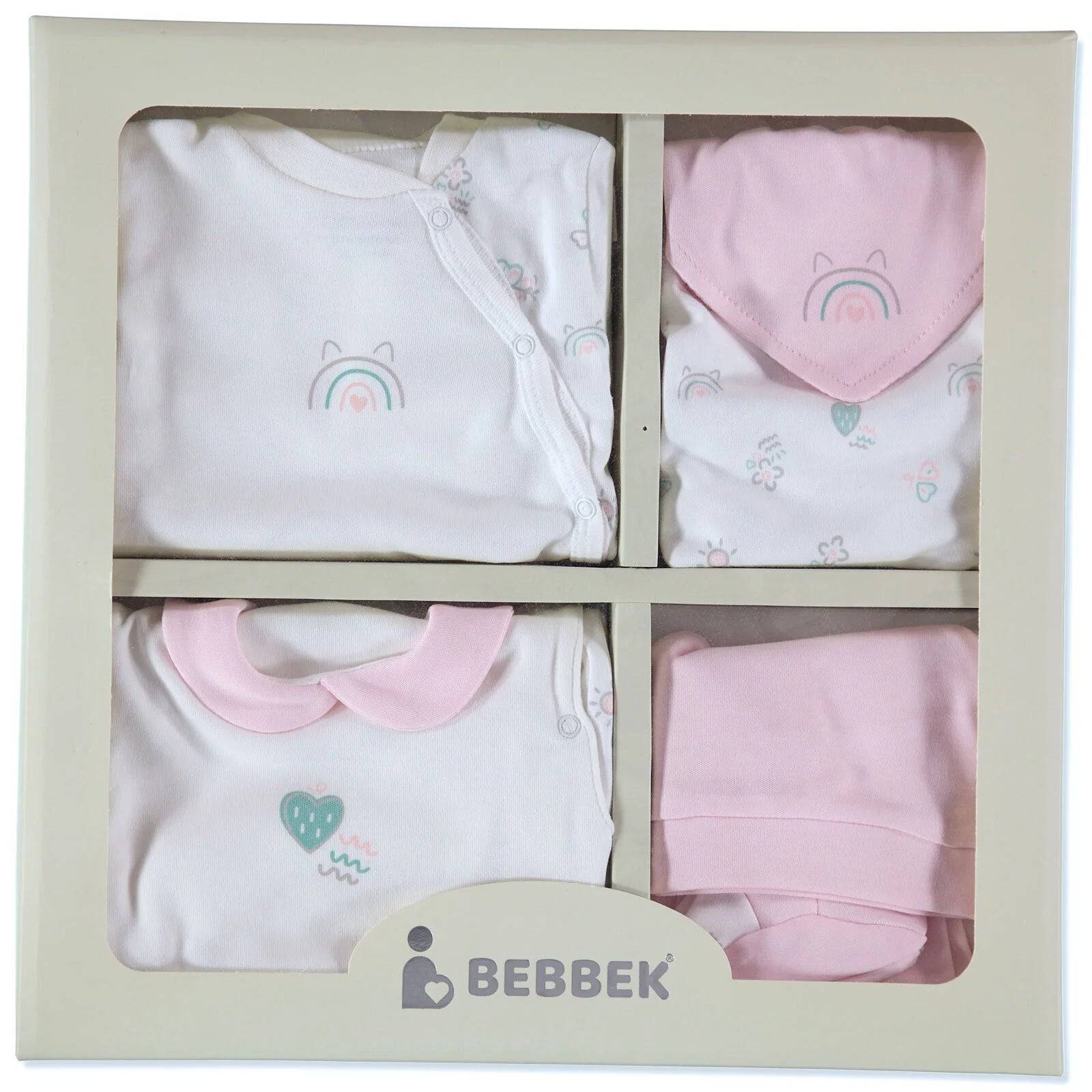 Bebbek Baby Girl 10 Pcs Newborn Starter Set - Ecru - ebebek - Black Friday