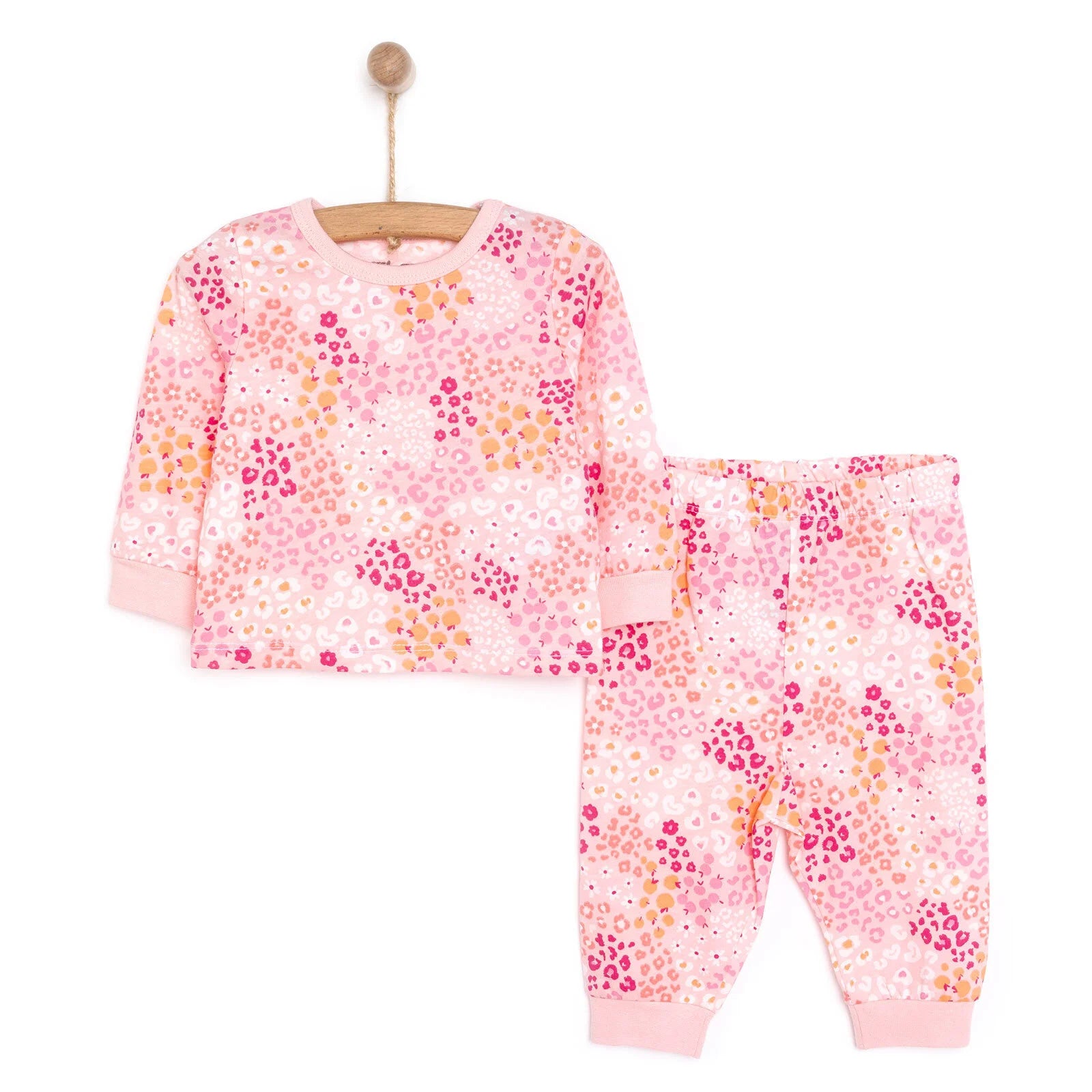 HelloBaby Baby Girl Long Sleeve Pyjamas Set - Dark Pink - ebebek - Black Friday