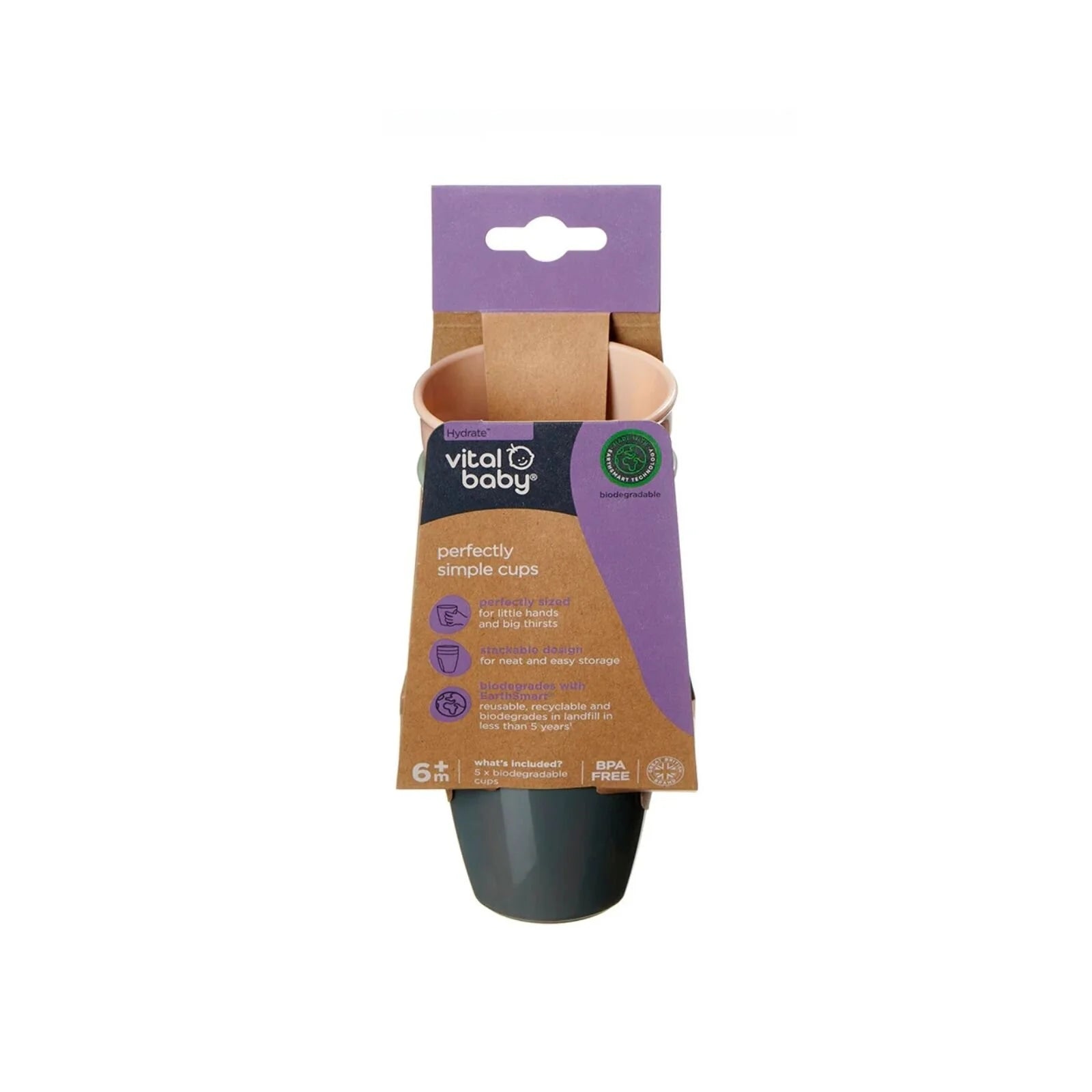 Vital Baby Nourish Perfectly Simple Cups Pack of 5 - ebebek - Black Friday