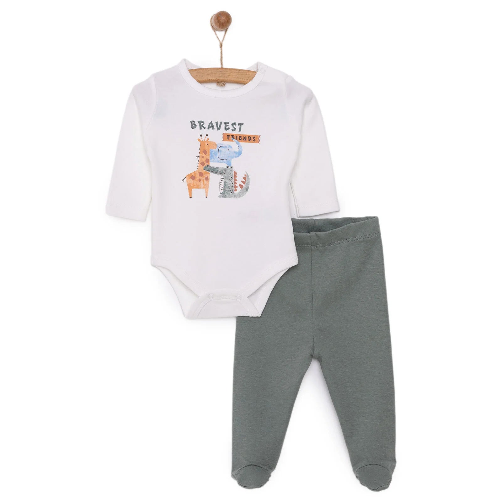 HelloBaby Boy Body - Footed Bottom - Ecru - ebebek - Black Friday