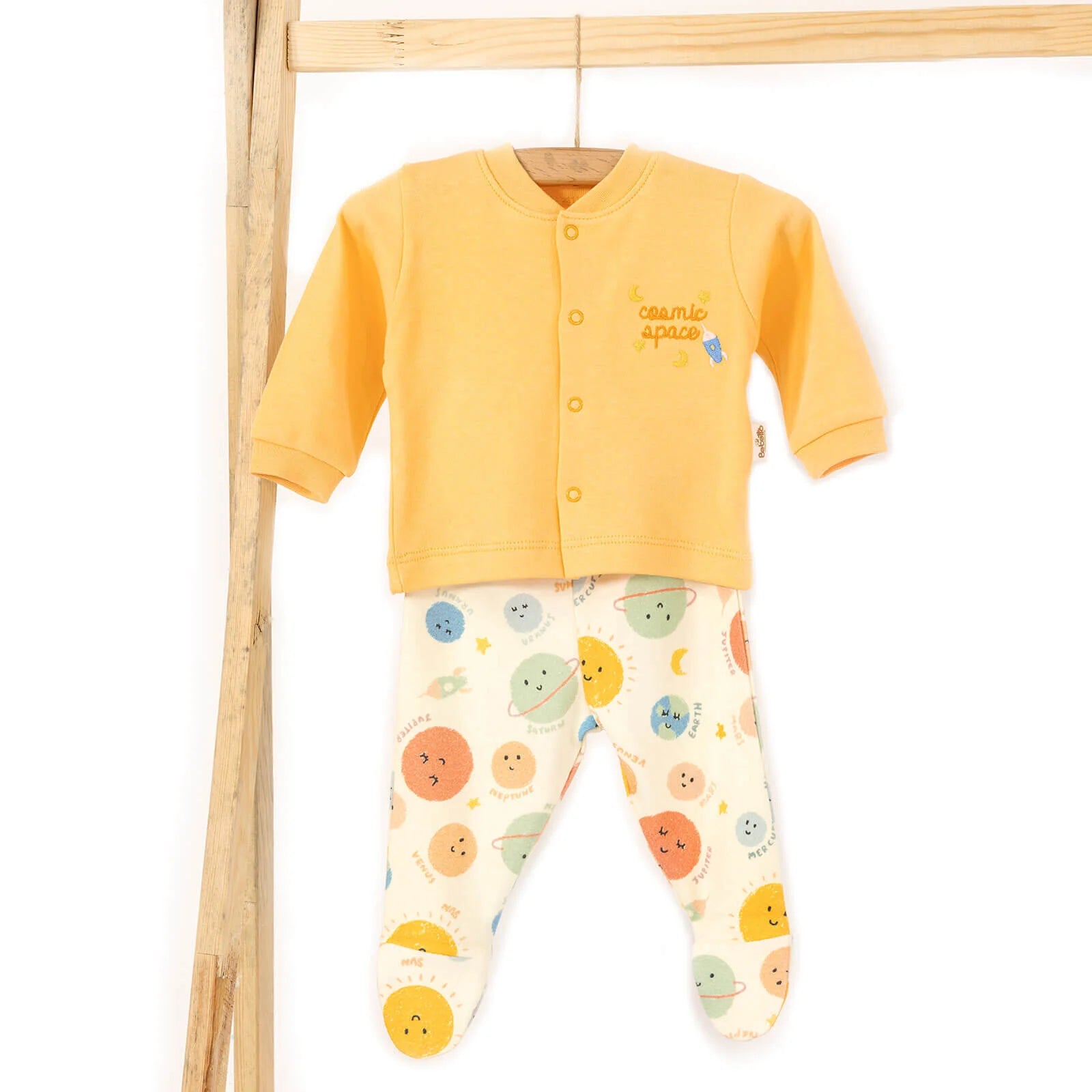 Bebetto Newborn Organic Cosmic Space Body - Orange - ebebek - Black Friday