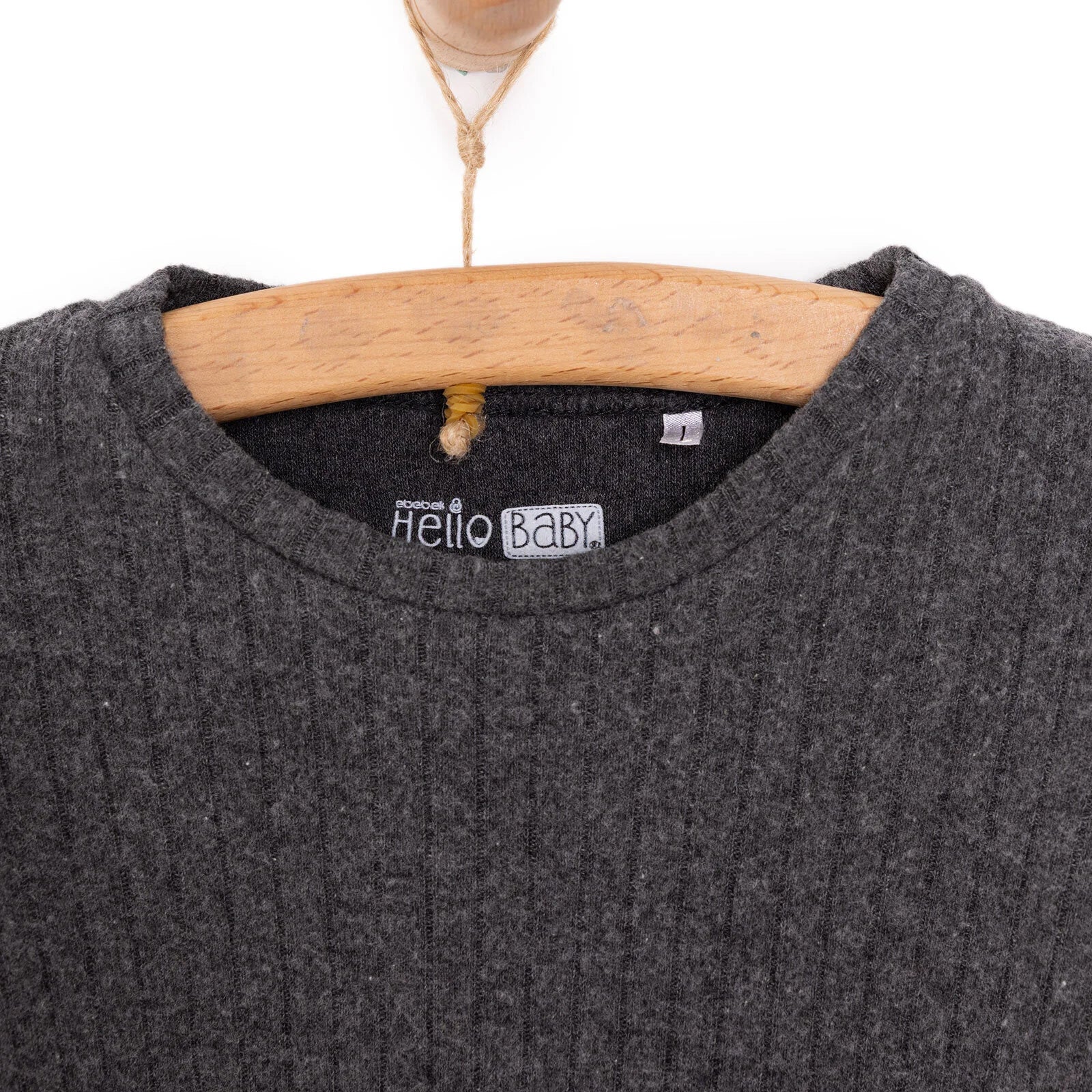 HelloBaby Baby Boy Long Sleeve Pyjamas Set - Dark Grey - ebebek - Black Friday