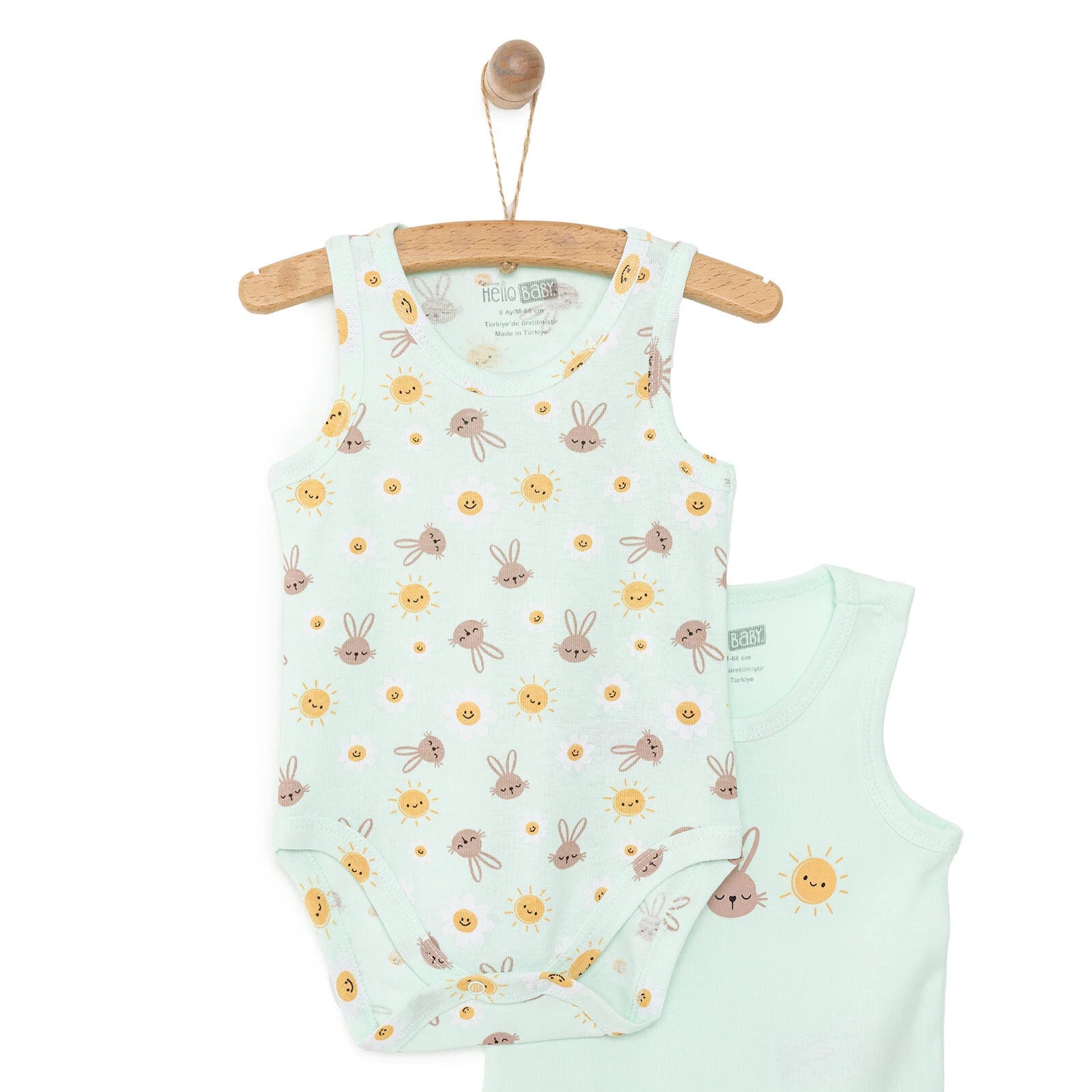 HelloBaby Baby Girl Athele Bodysuit 2 Pcs - Light Green - ebebek - Black Friday