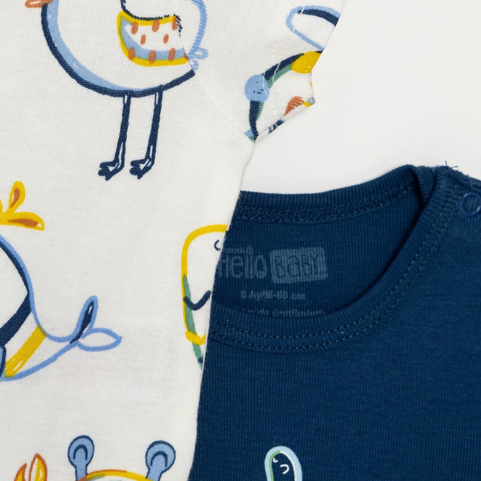 HelloBaby Baby Boy Short Sleeve Body 2 pcs - Navy Blue - ebebek - Black Friday