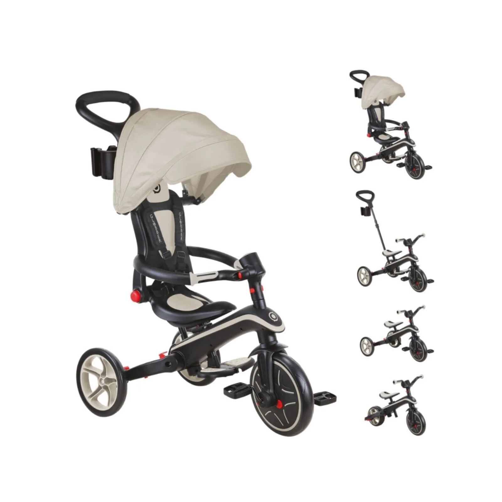 Globber Explorer Trike 4 - in - 1 Foldable - Taupe - ebebek - Black Friday