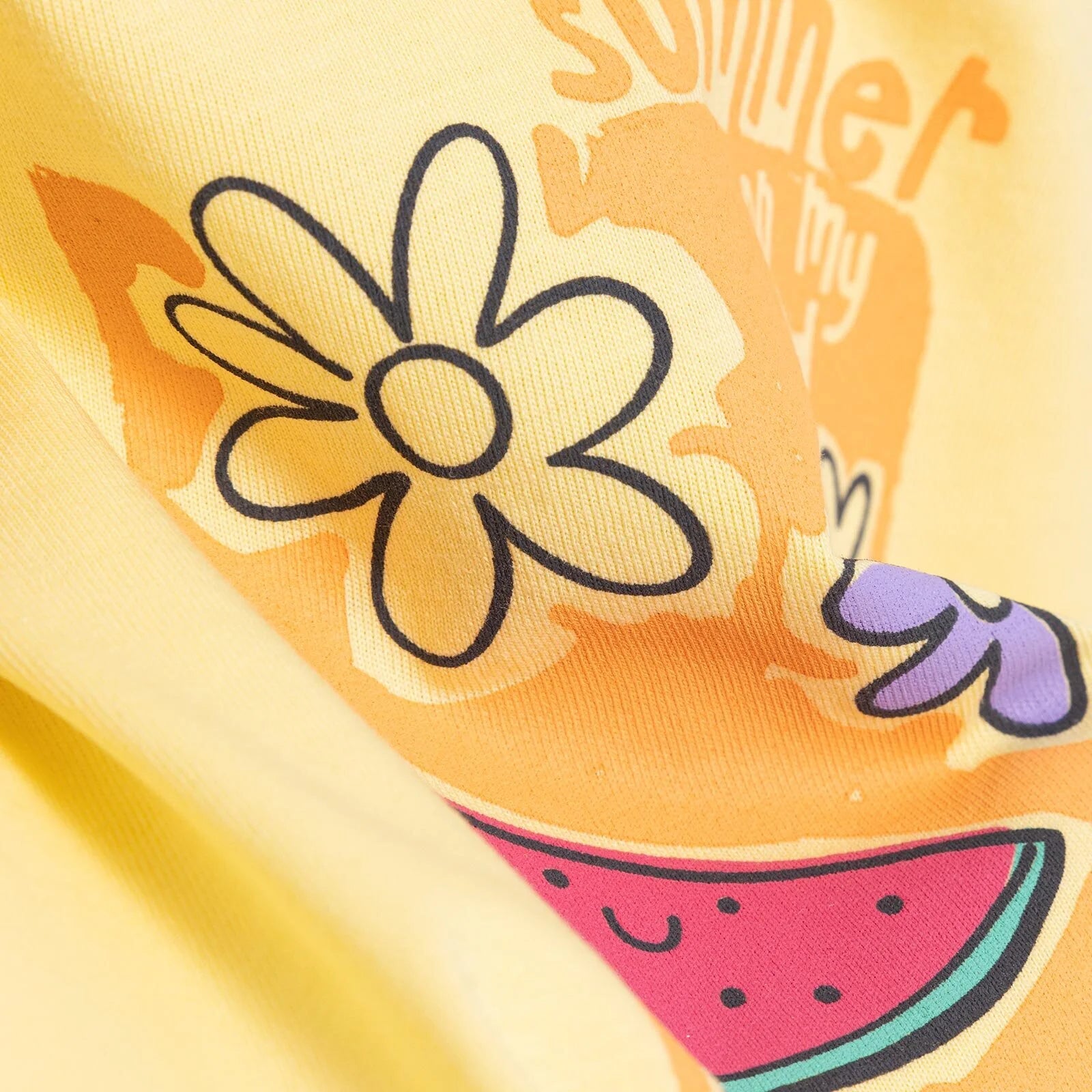 HelloBaby Basic Girl Fruits Printed T-shirt - Yellow - ebebek - Black Friday