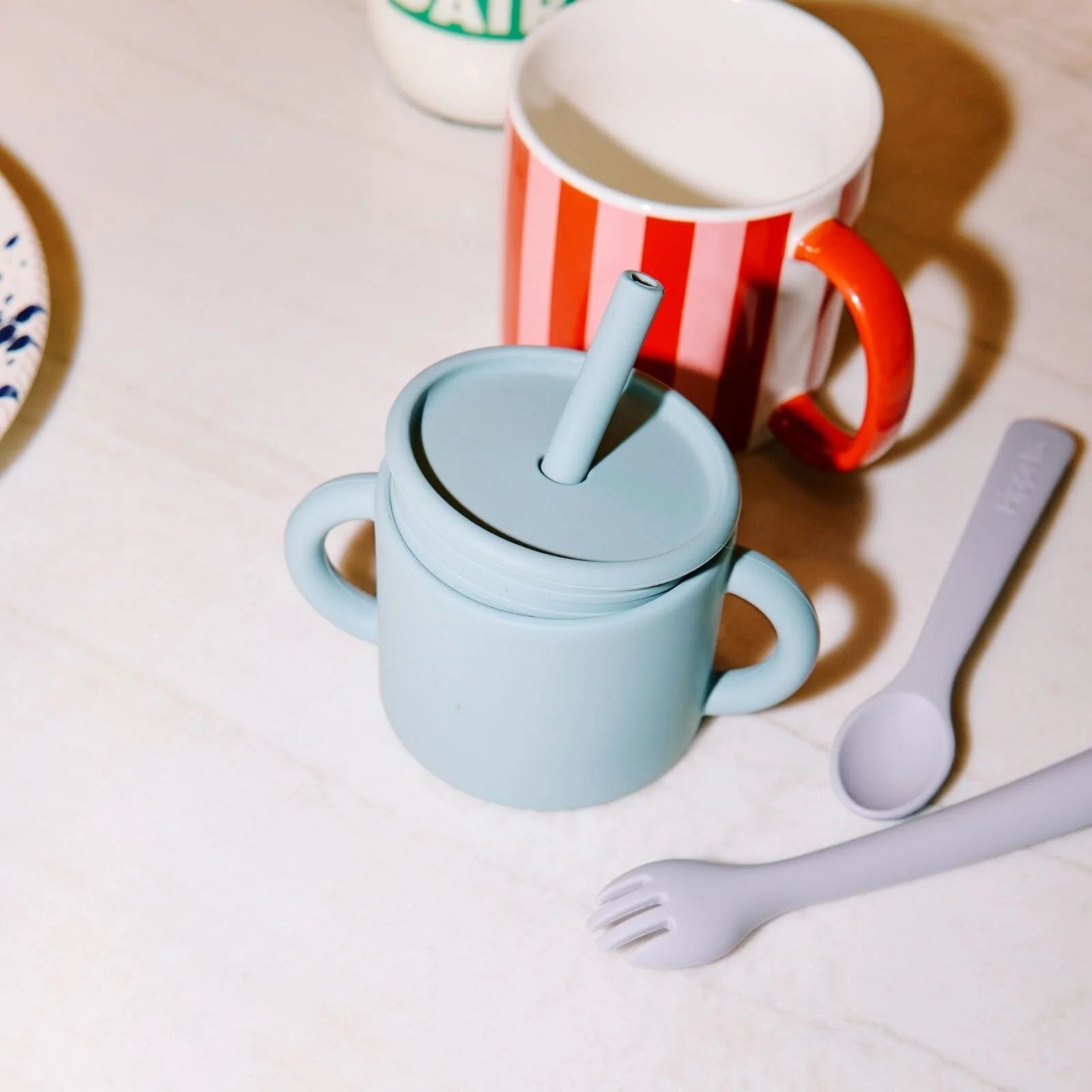 Pippeta Silicone Cup with Straw - Sea Salt - ebebek - Black Friday