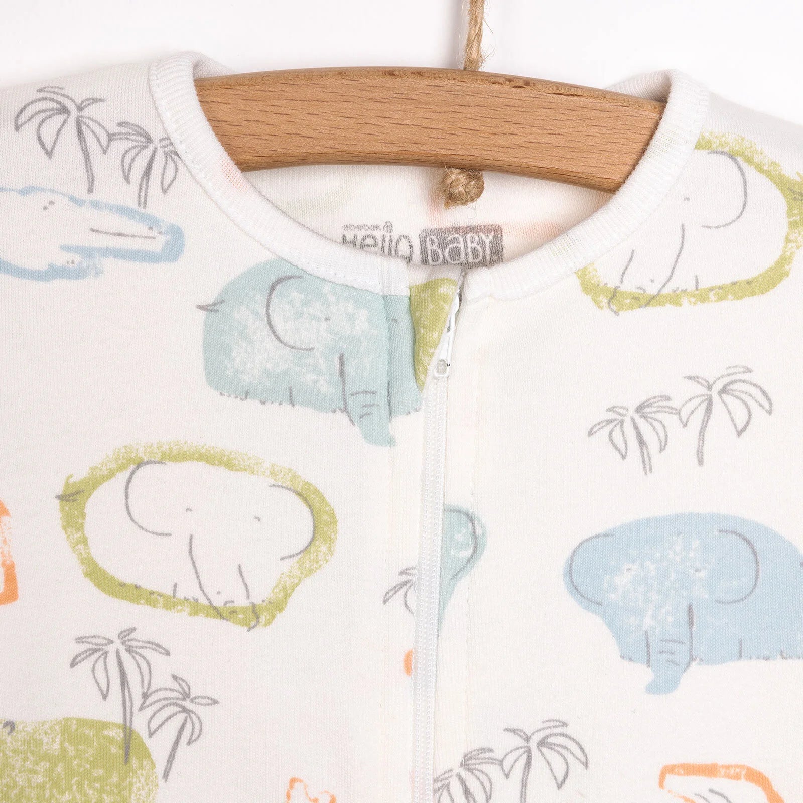 HelloBaby Newborn Boy Footed Jumpsuit - Ecru - ebebek - Black Friday