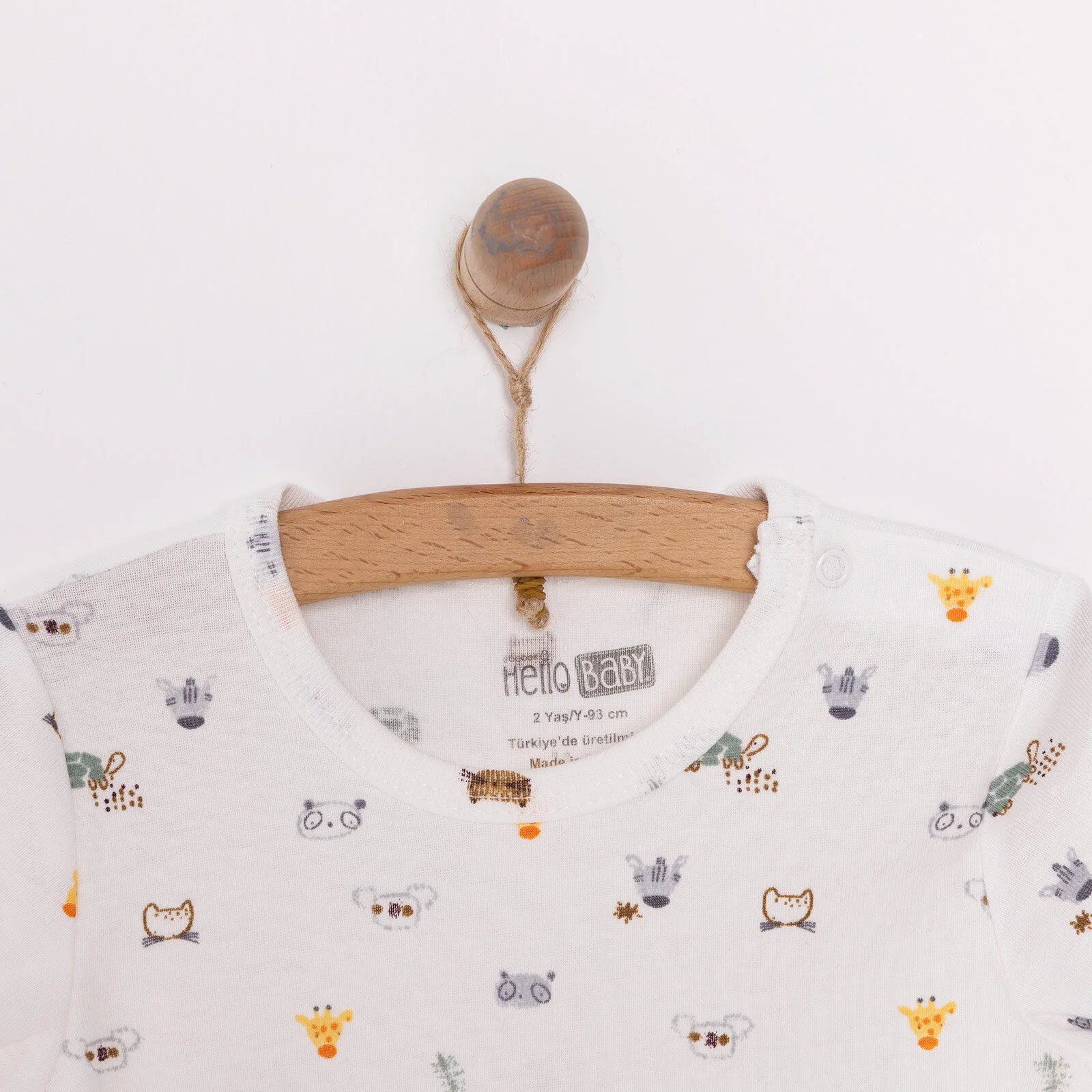 HelloBaby Unisex Baby Short Sleeve Bodysuit 2 pcs - Ecru - ebebek - Black Friday