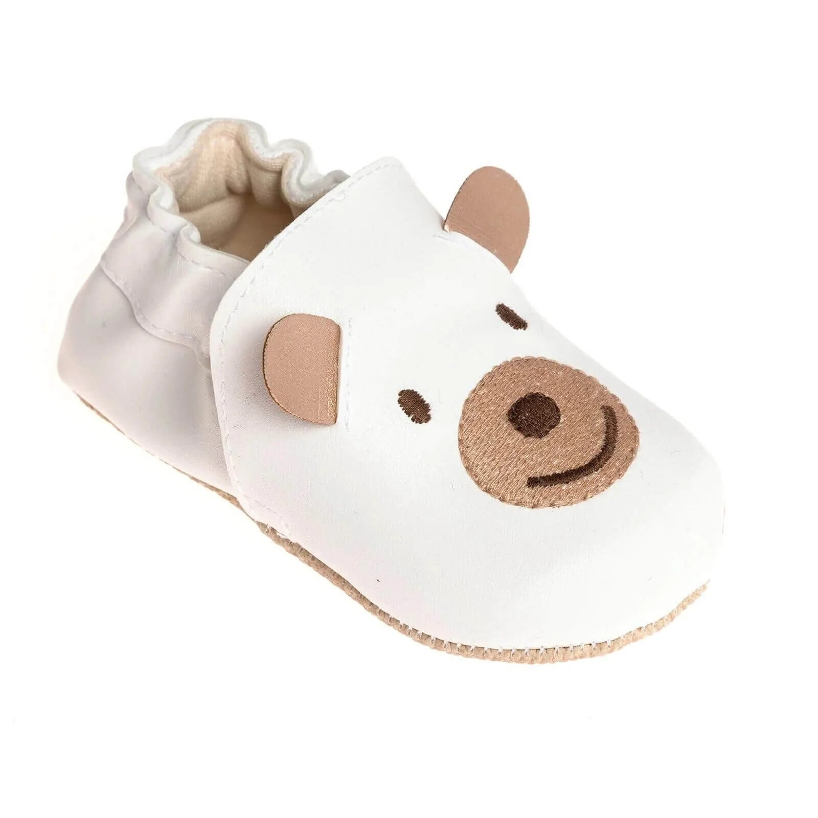 Papulin Unisex Bear Patterned Booties - White - ebebek - Black Friday