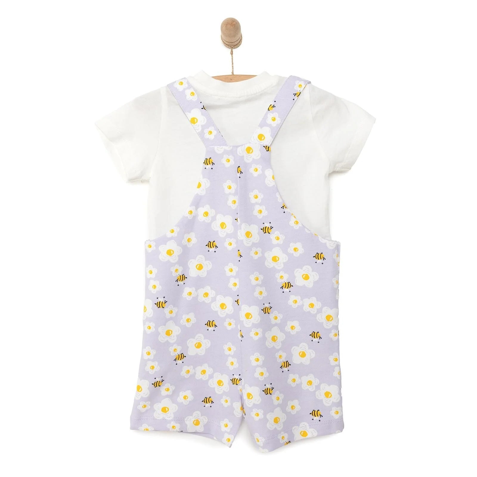 HelloBaby Girl Overall Shorts & T-shirt - White - ebebek - Black Friday