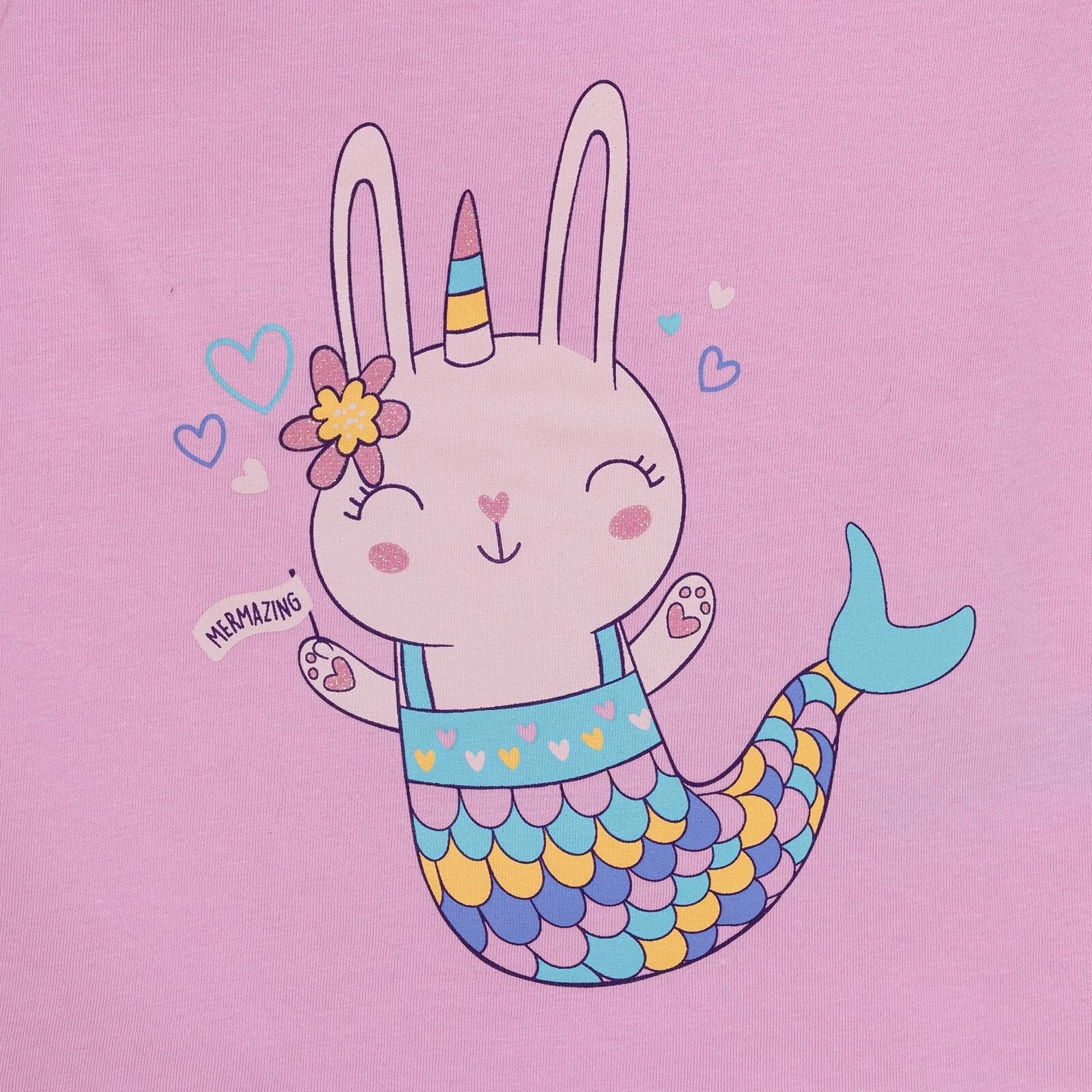 HelloBaby Basic Girl Mermaid Unicorn Printed Tshirt - Pink - ebebek - Black Friday