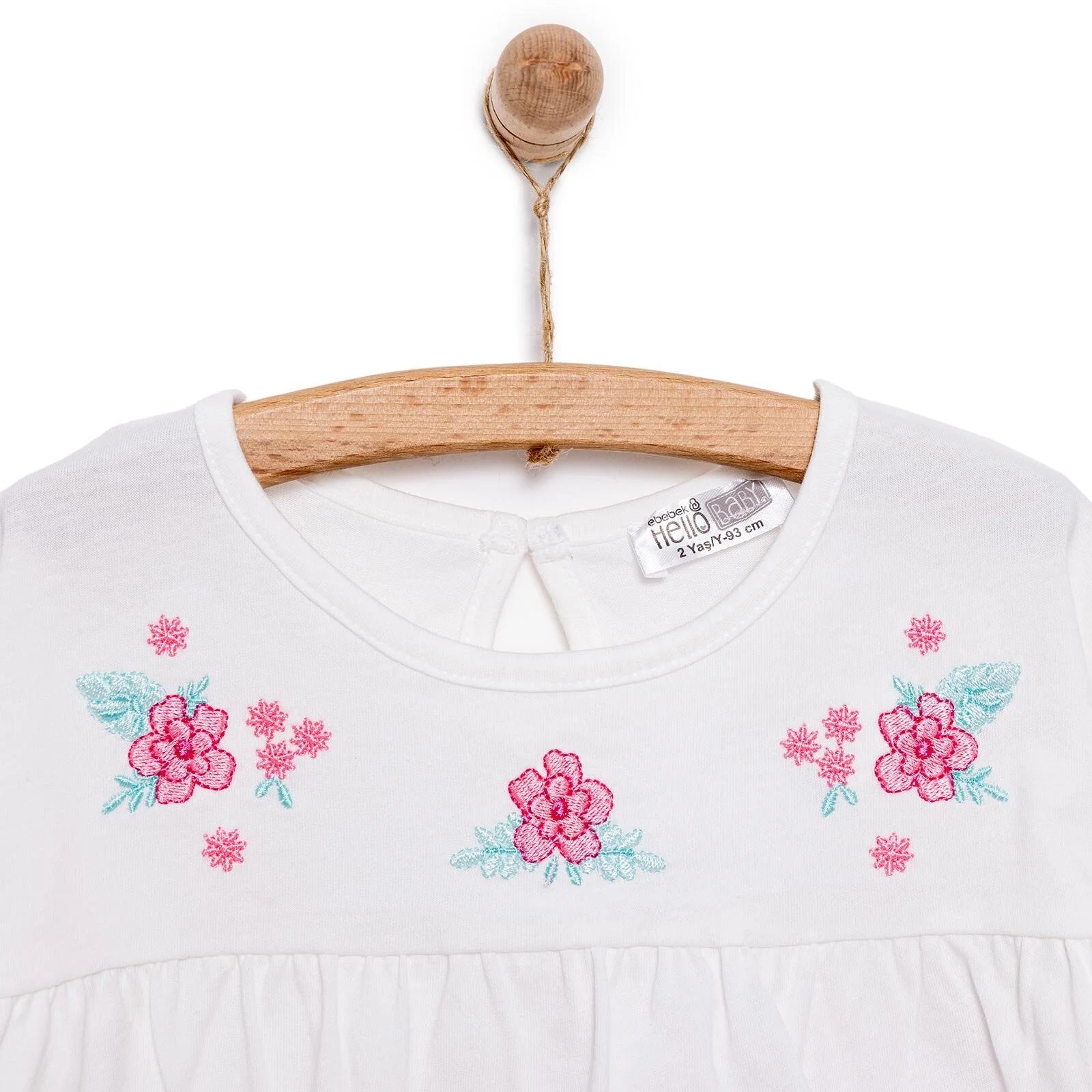 HelloBaby Little Blooms Girl T-shirt & Short - Ecru - ebebek - Black Friday