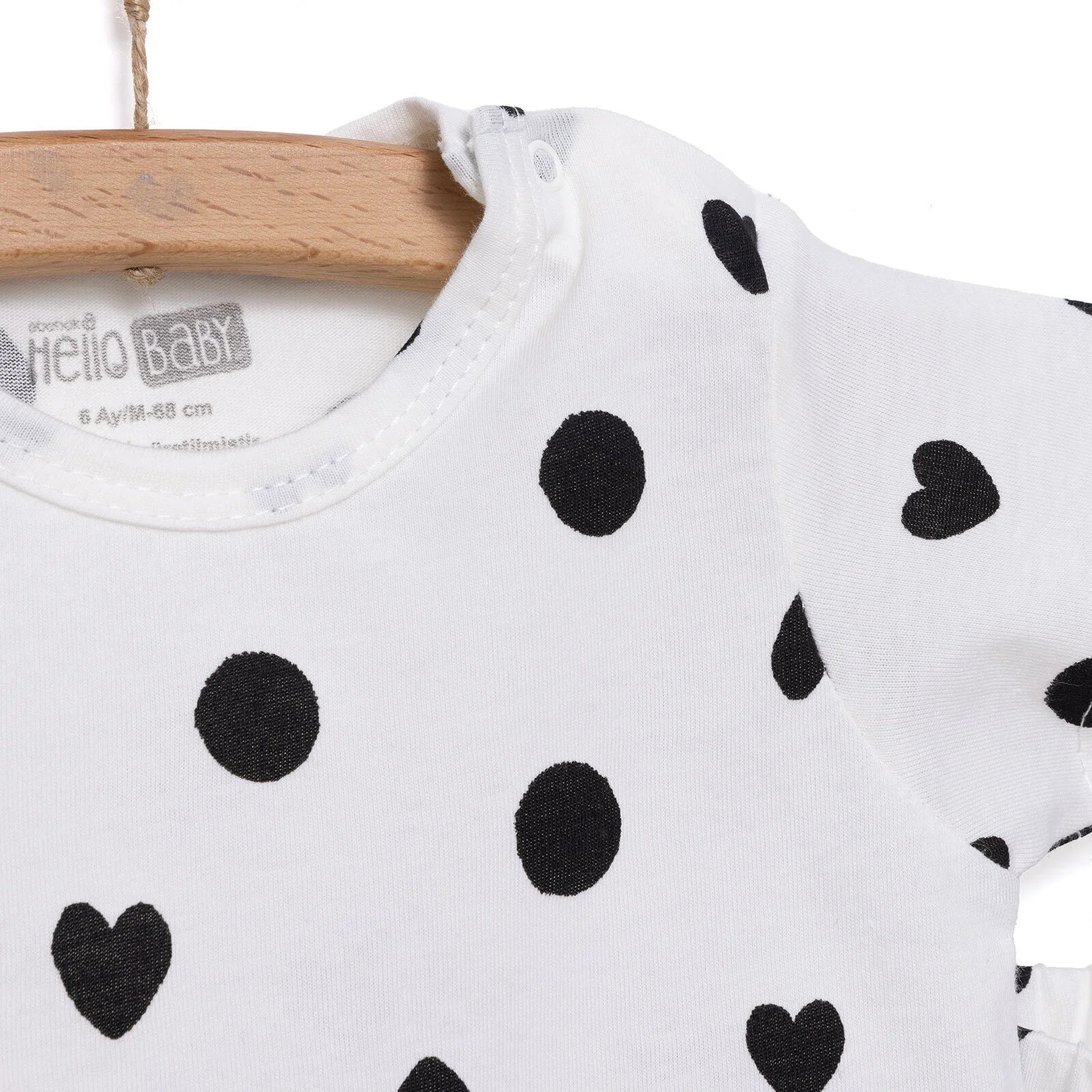 HelloBaby Girl Short Sleeve Pyjamas Set - Ecru - ebebek - Black Friday