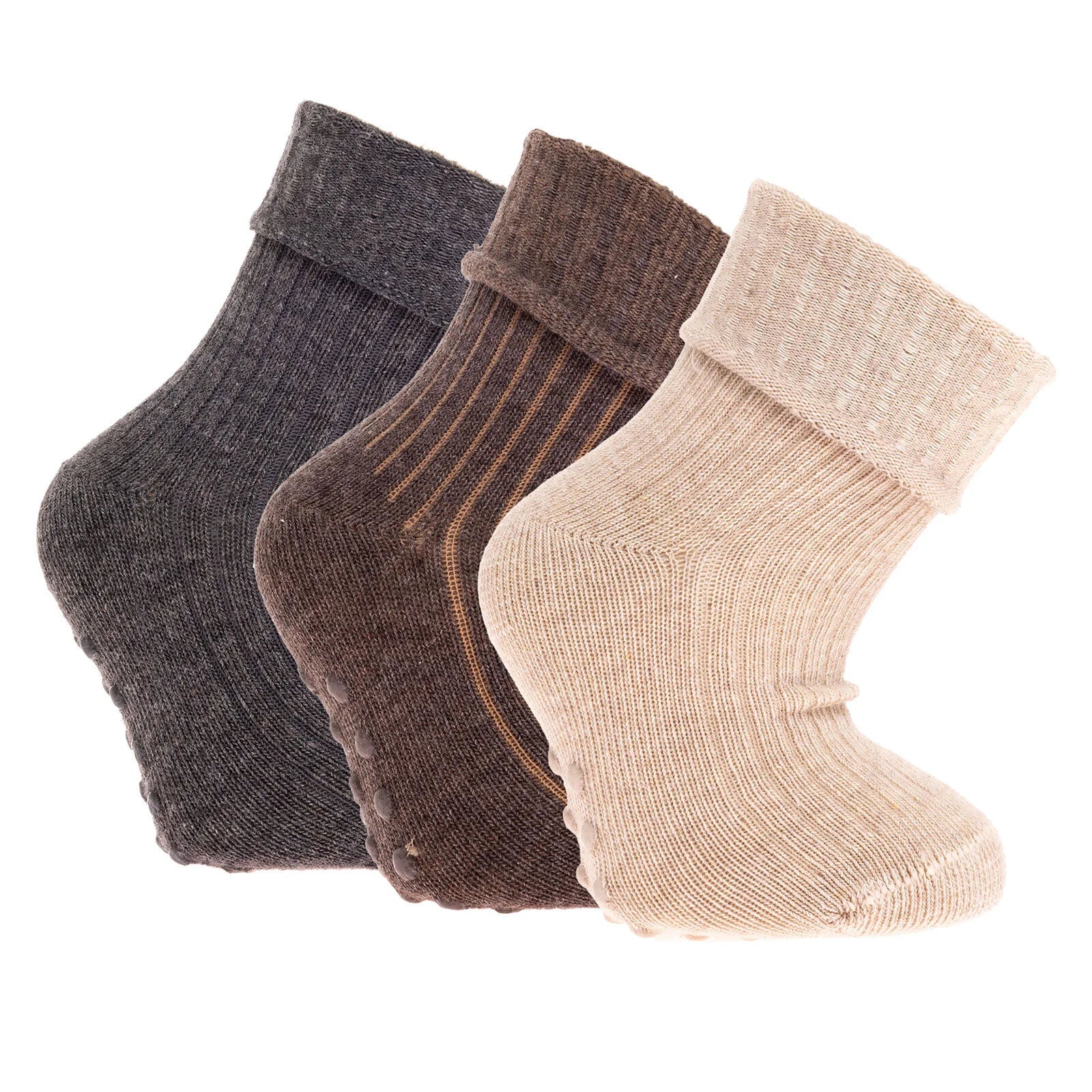 HelloBaby Baby Boy Pack of 3 Socks - Brown - ebebek - Black Friday