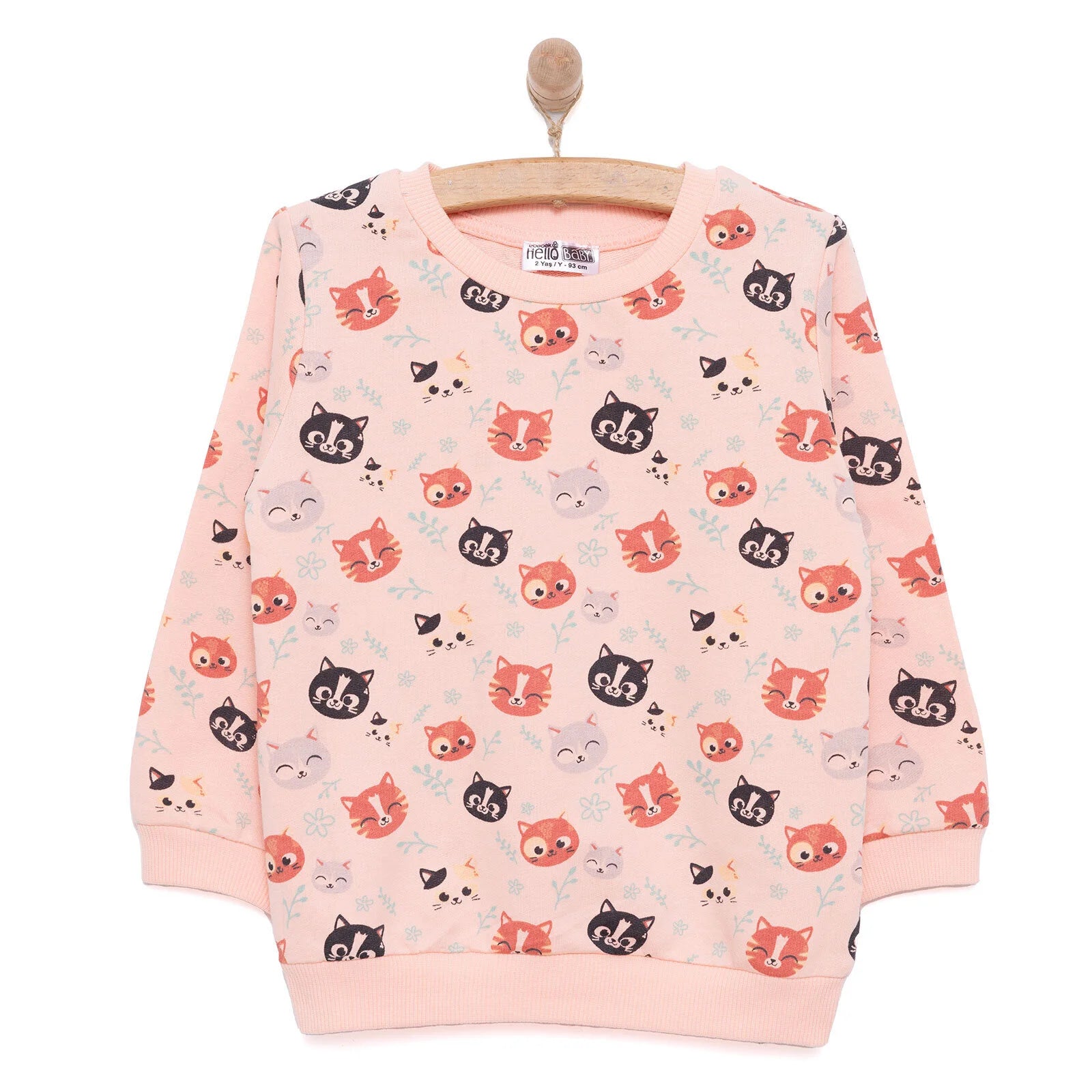 HelloBaby Basic Cat Sweatshirt - Printed - ebebek - Black Friday