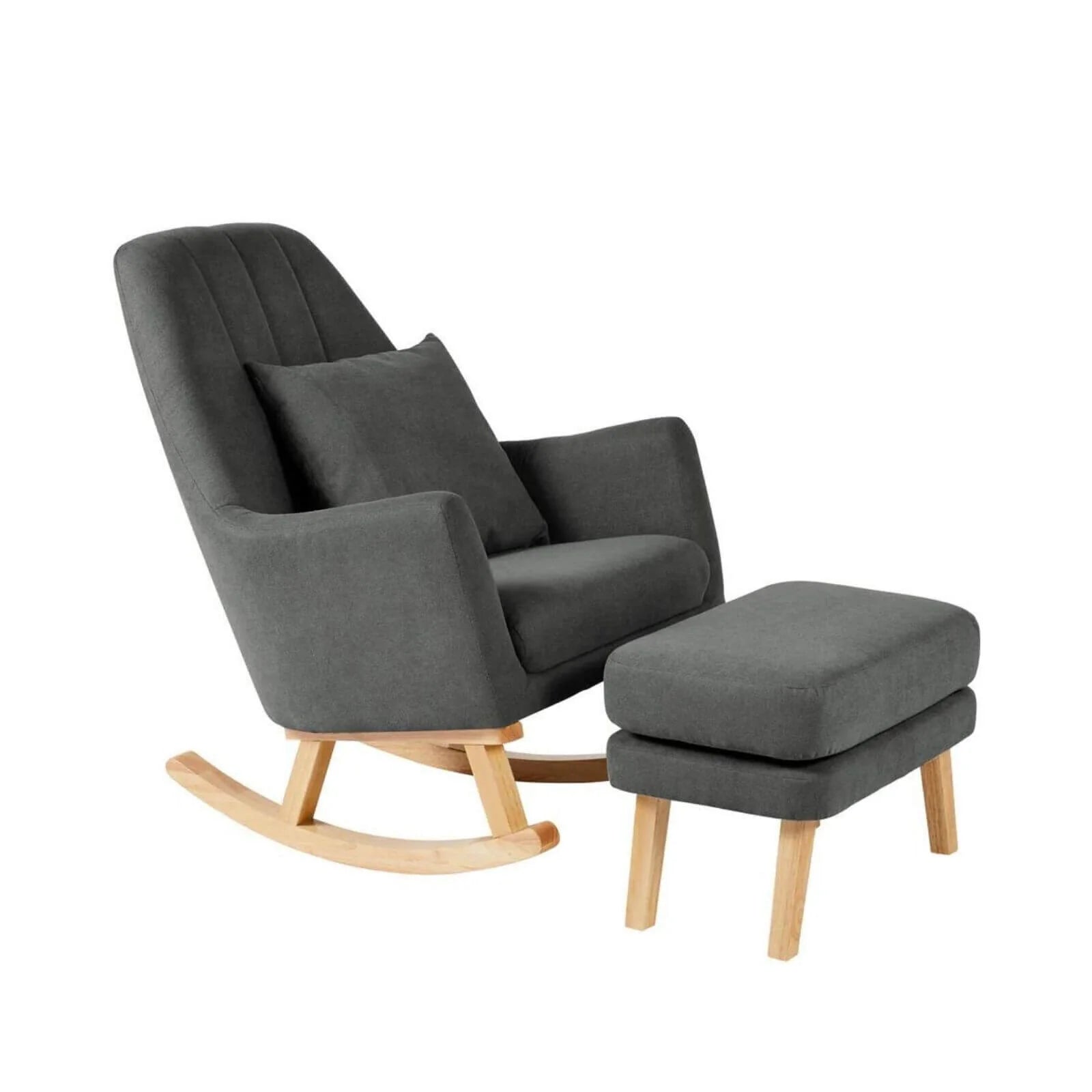 Ickle Bubba Eden Deluxe Nursery Chair & Stool - Charcoal Grey - ebebek - Black Friday