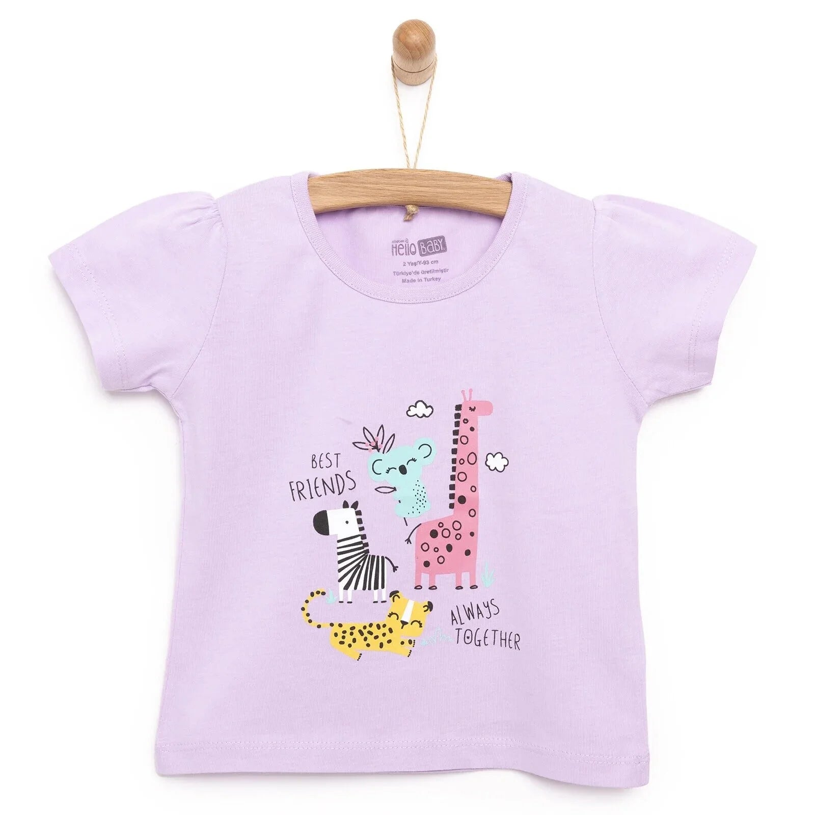 HelloBaby Basic Animal Printed Tshirt - Purple - ebebek - Black Friday