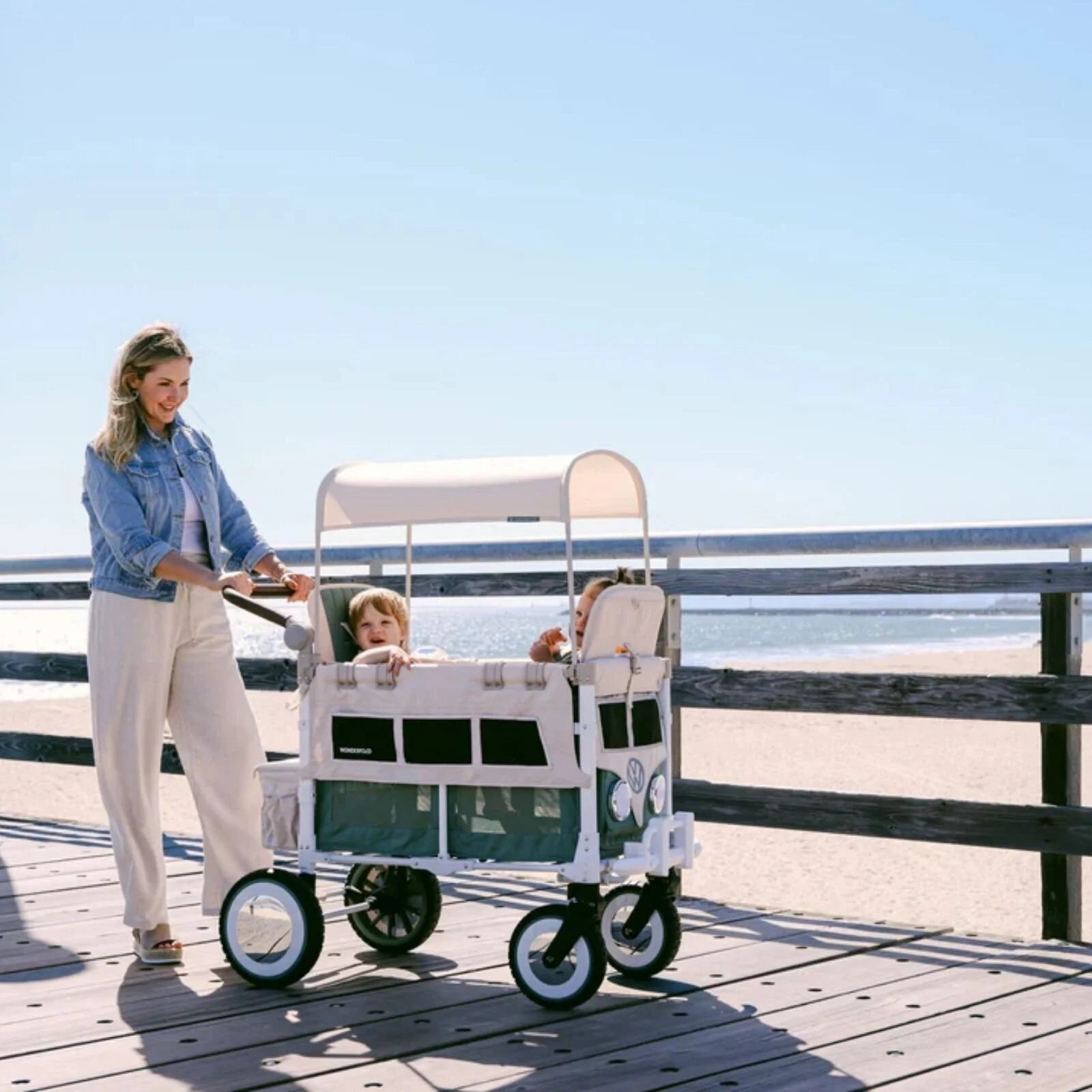 Wonderfold VW2 Volkswagen Stroller Wagon - Green - ebebek - Black Friday