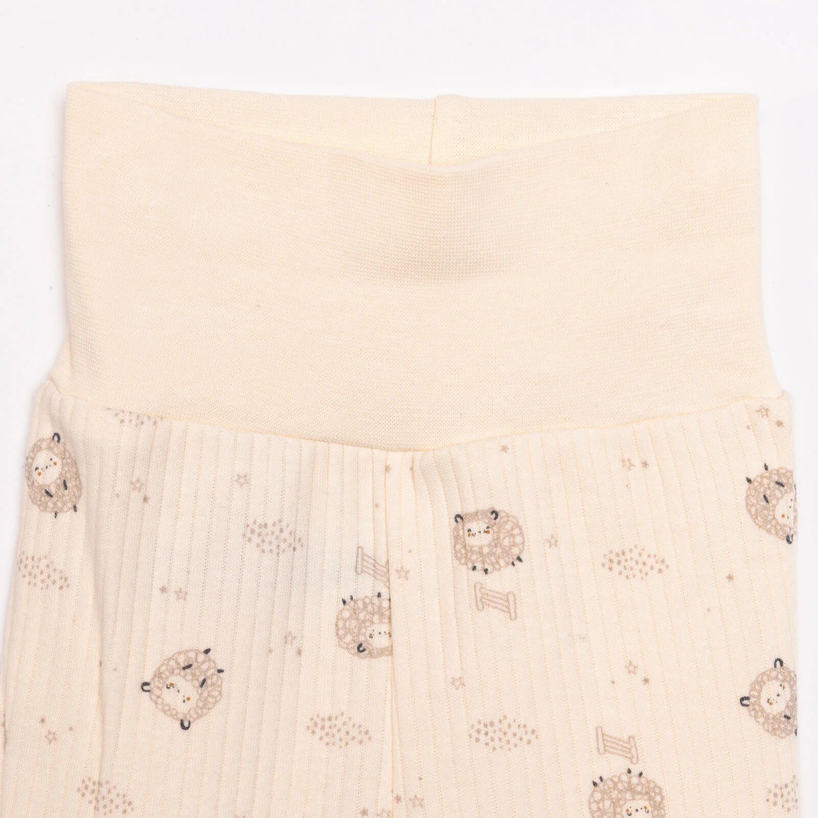 Bebetto Newborn Organic Little Lamp Footed Jumpsuit - Ecru - ebebek - Black Friday