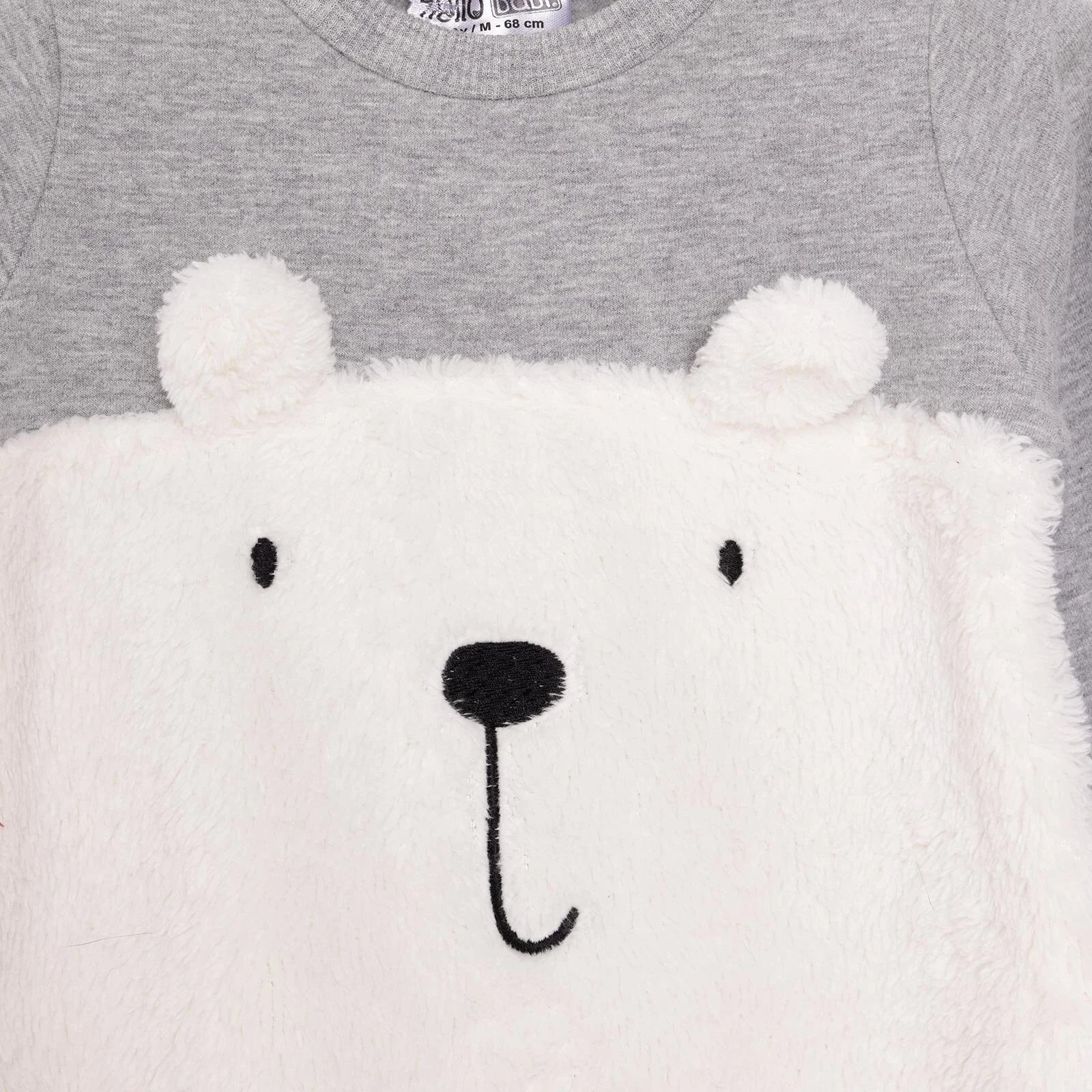 HelloBaby Newborn Figure Welsoft Footed - Grey Melange - ebebek - Black Friday