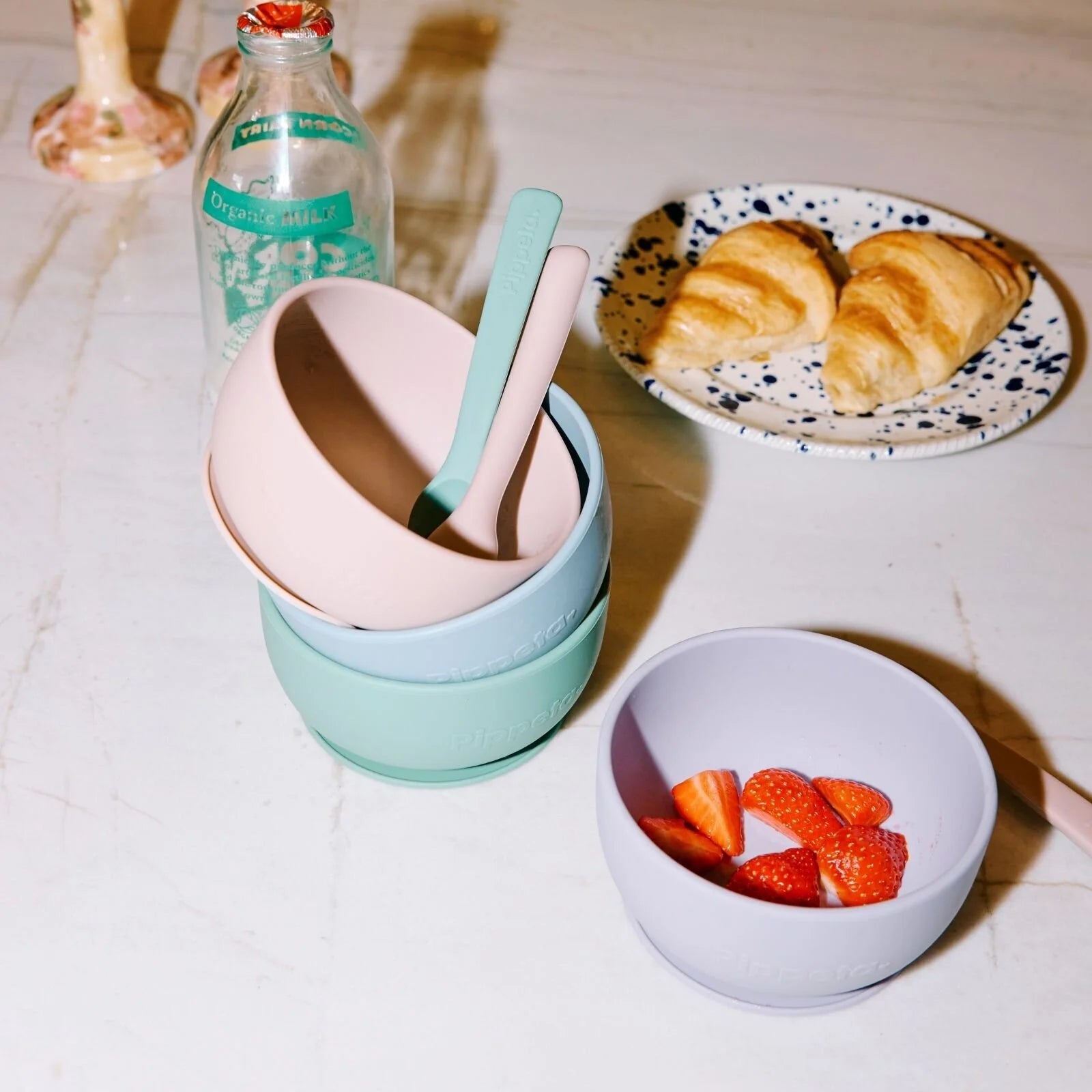 Pippeta Silicone Suction Bowl - Aqua Blue - ebebek - Black Friday