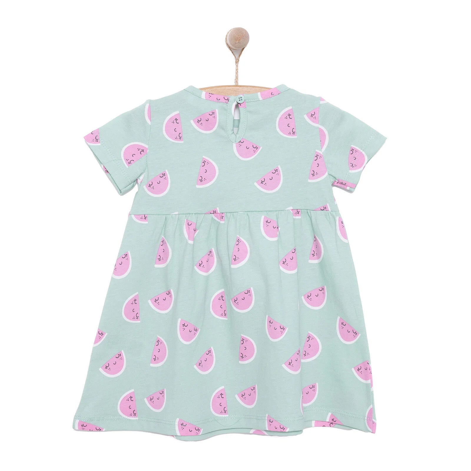 HelloBaby Basic Girl Watermelon Printed Dress - Dark Mint - ebebek - Black Friday