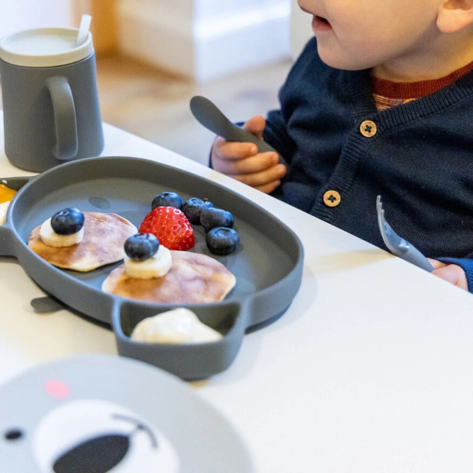 TUM TUM Silicone Weaning Bowl & Spoon Set Kev Koala - Grey - ebebek - Black Friday
