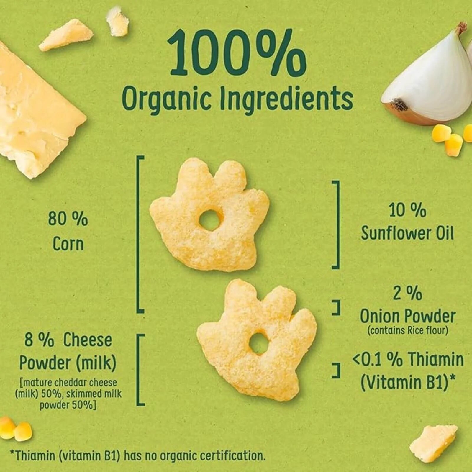 Organix Cheese & Onion Gruffalo Claws Multipack 12+ months 60g (4x15g) - ebebek - Black Friday