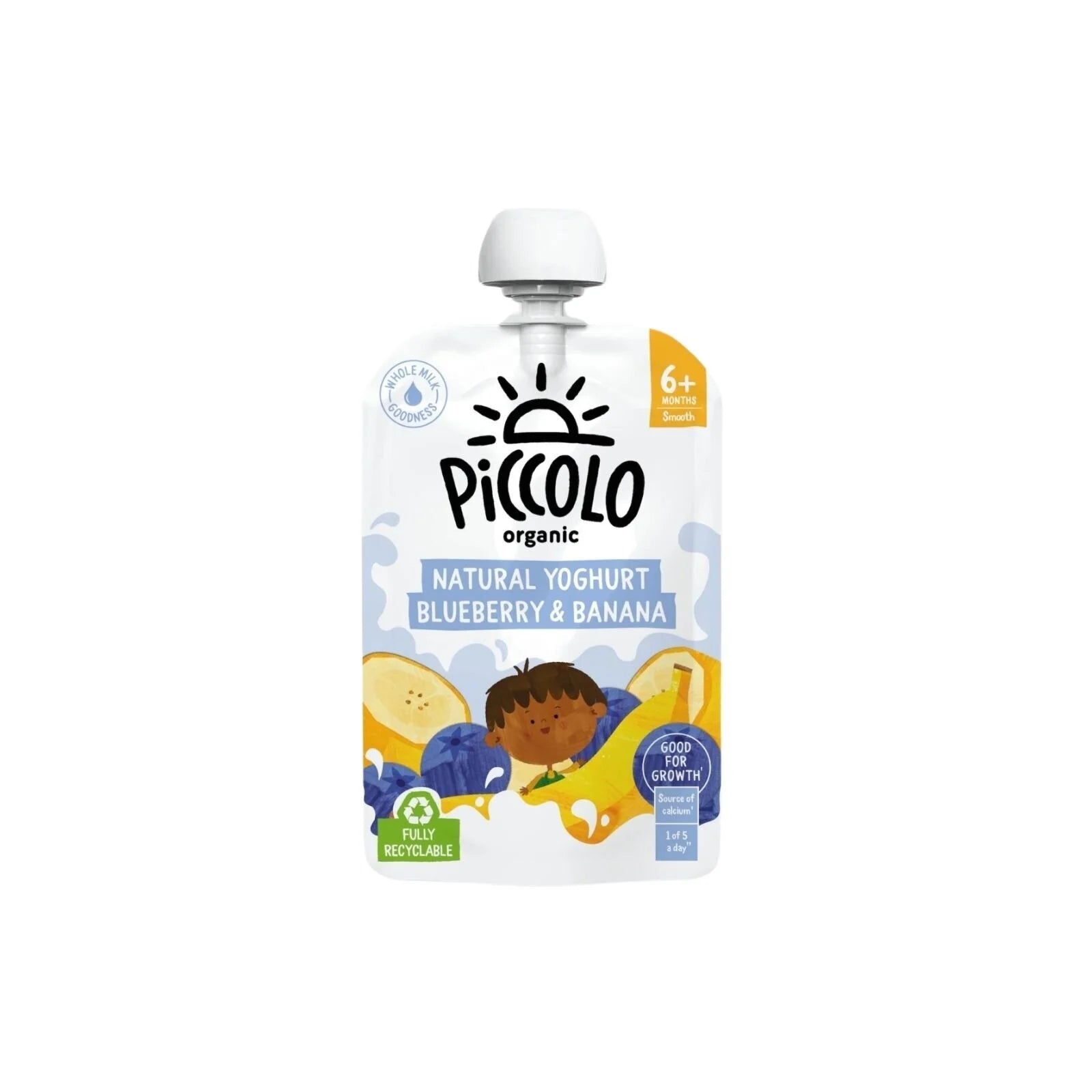 Piccolo Organic Natural Yoghurt Blueberry & Banana 6+ months 100g - ebebek - Black Friday