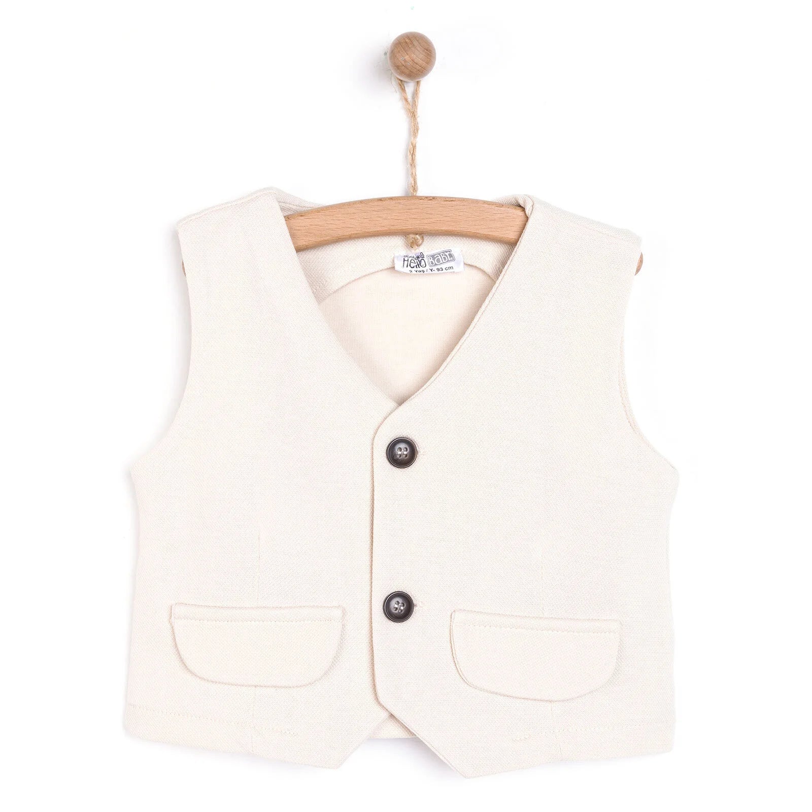 HelloBaby Classic Boy Boy Vest - Ecru - ebebek - Black Friday