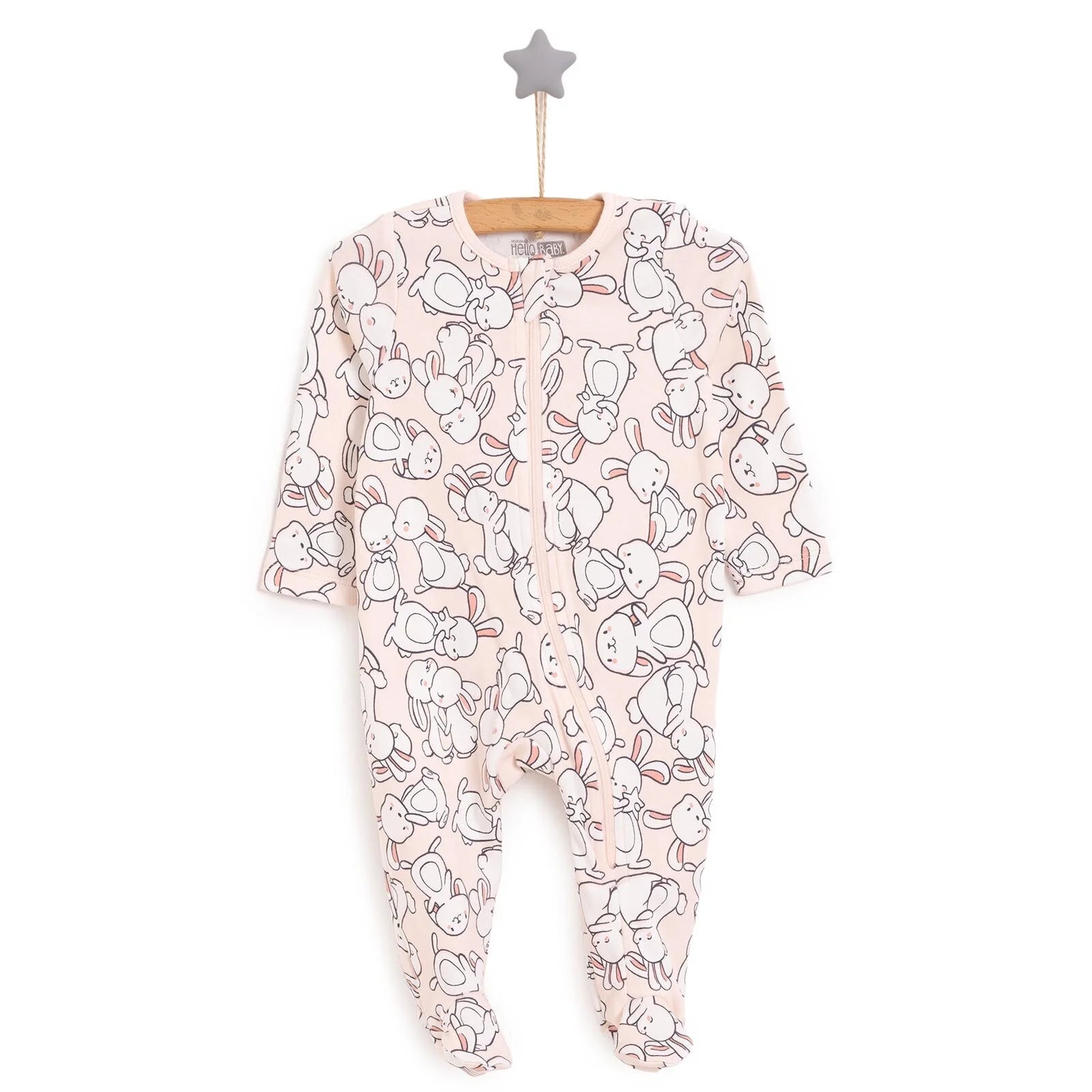 HelloBaby Newborn Girl Footed Jumpsuit - Pink - ebebek - Black Friday