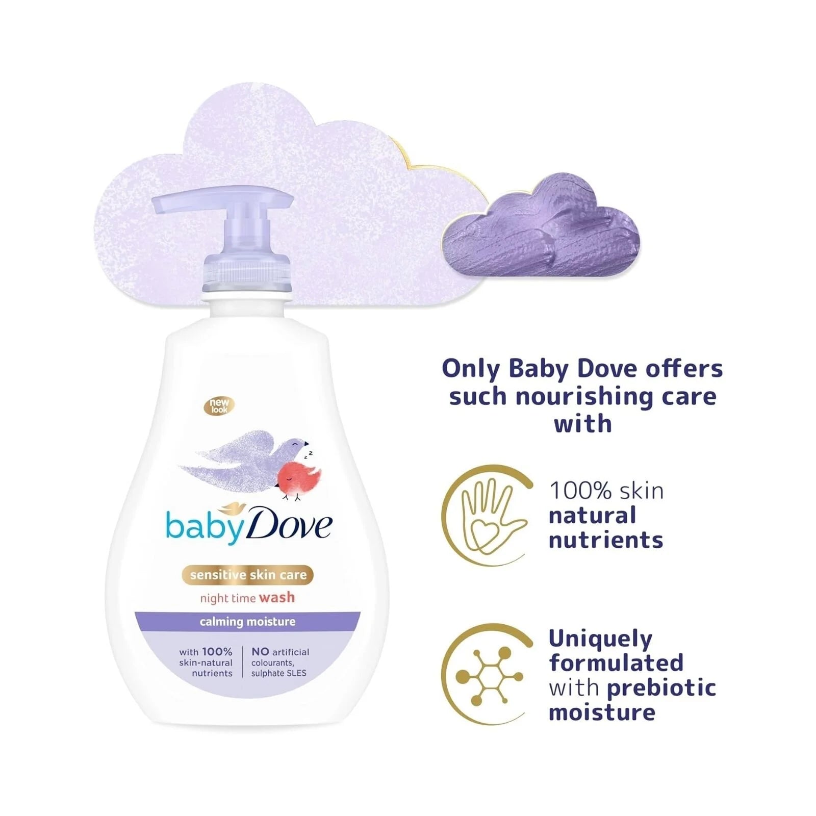 Dove Baby Calming Moisture Night Time Sensitive Wash 400ml - ebebek - Black Friday