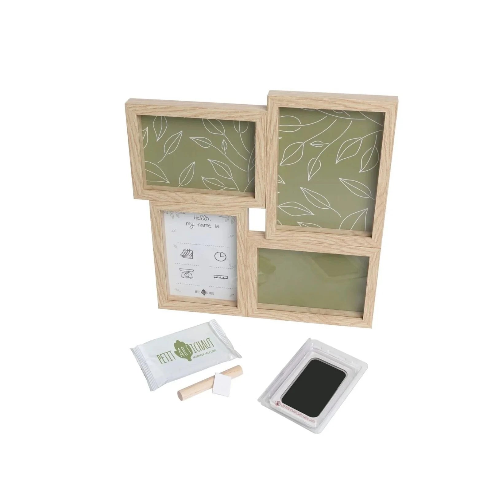 Petit Artichaut Puzzle Frame with Hand & Foot Imprints - Olive Tree - ebebek - Black Friday