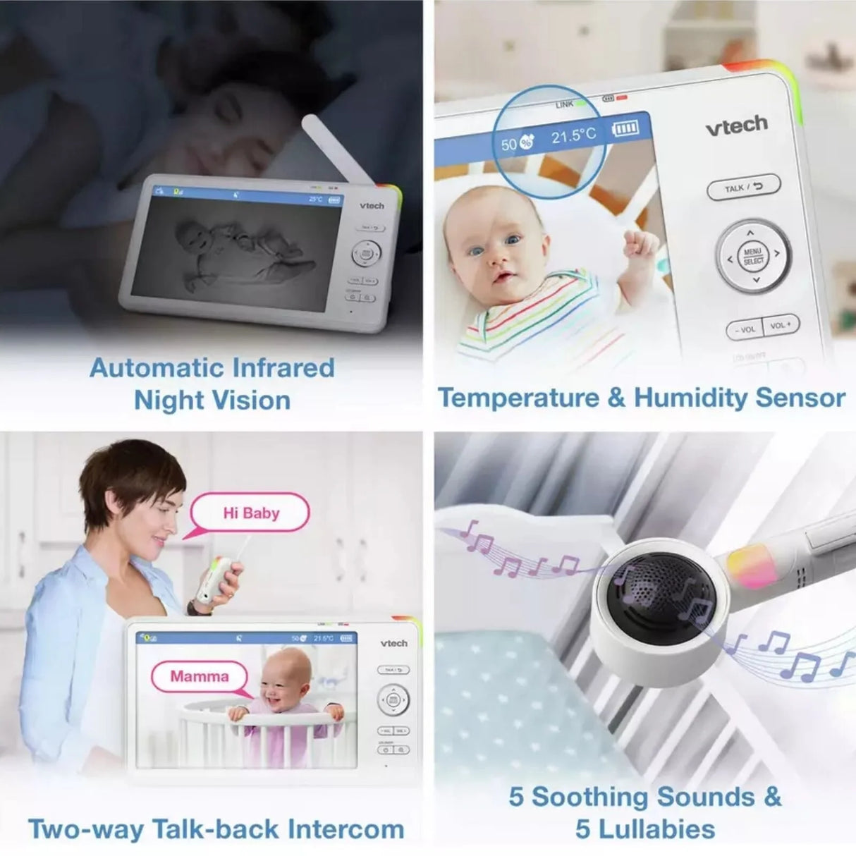 VTech RM7787 HD 7" Over - the - Cot Wi - Fi Baby Monitor - ebebek - Black Friday