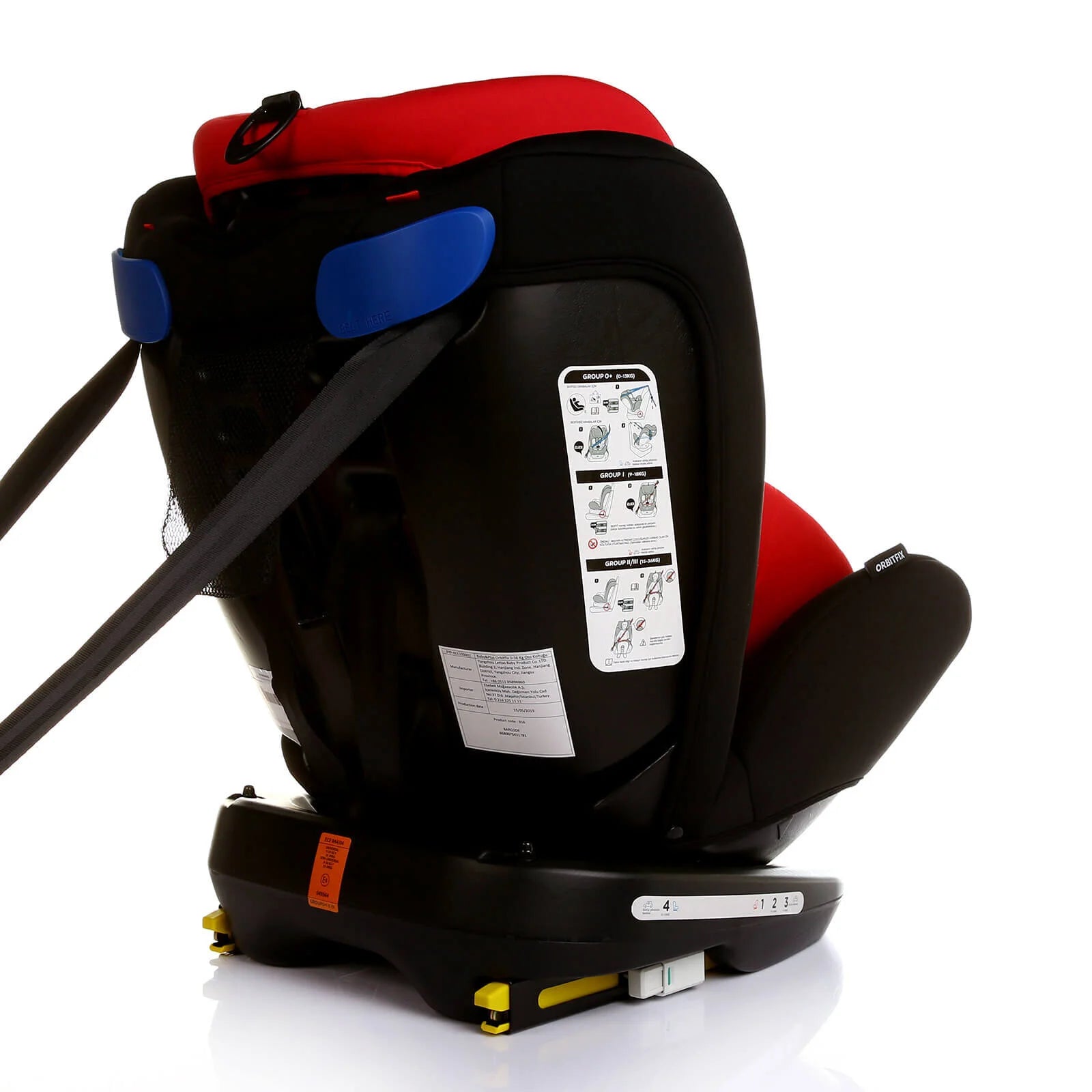 baby plus Orbitfix Group 0+/1/2/3 (Birt to 12 Years) Car Seat - Black Red - ebebek - Black Friday