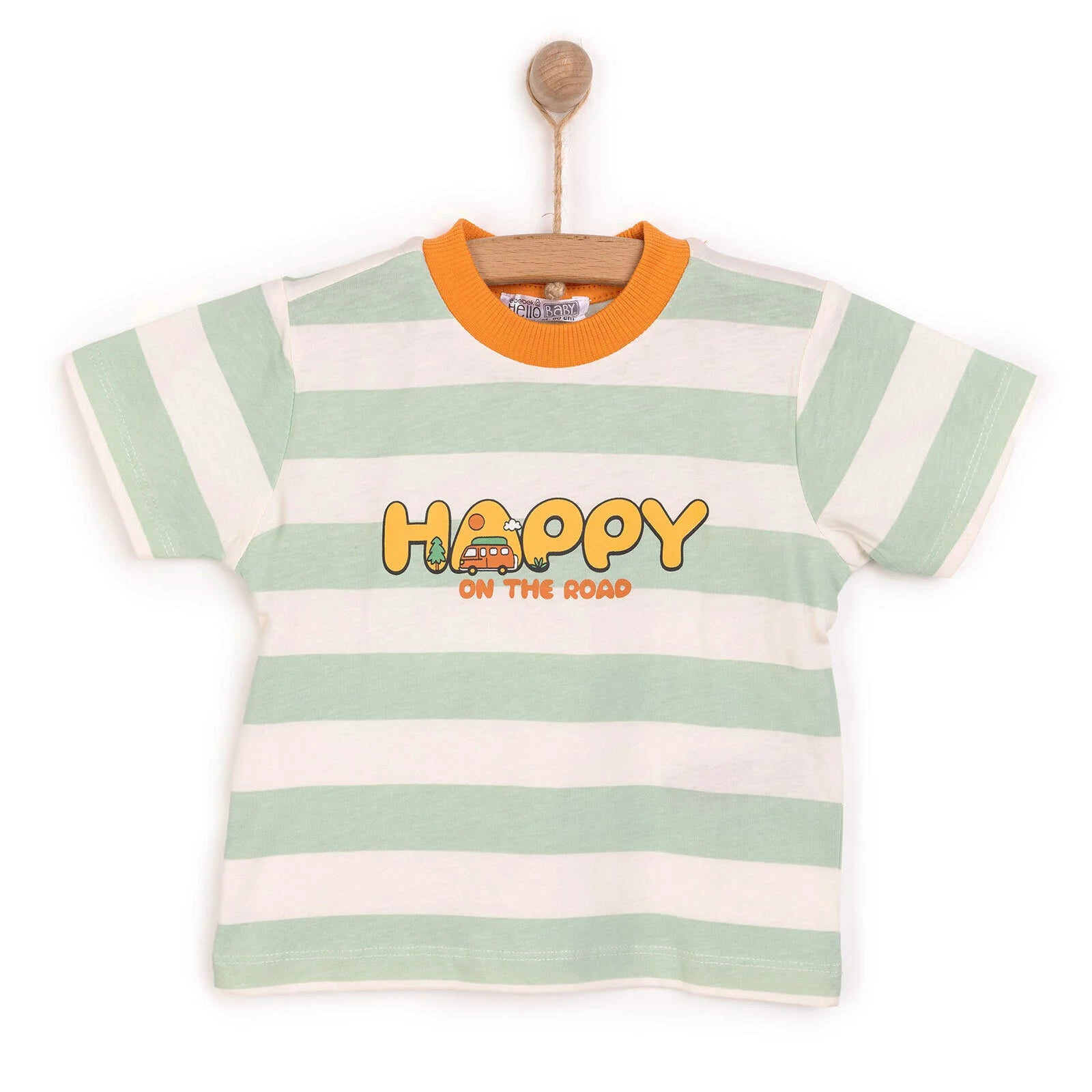 HelloBaby Happy On The Road Boy T-shirt - Ecru - ebebek - Black Friday