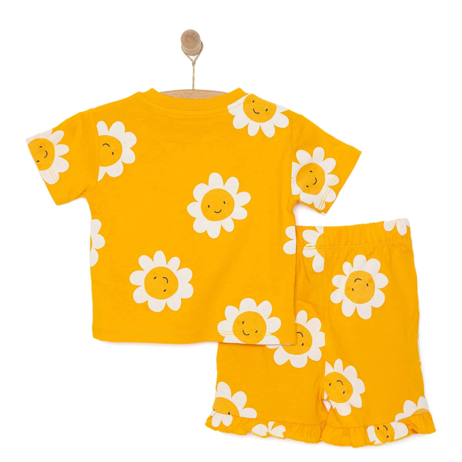 HelloBaby Flowers Girl Tshirt - Short - Dark Orange - ebebek - Black Friday