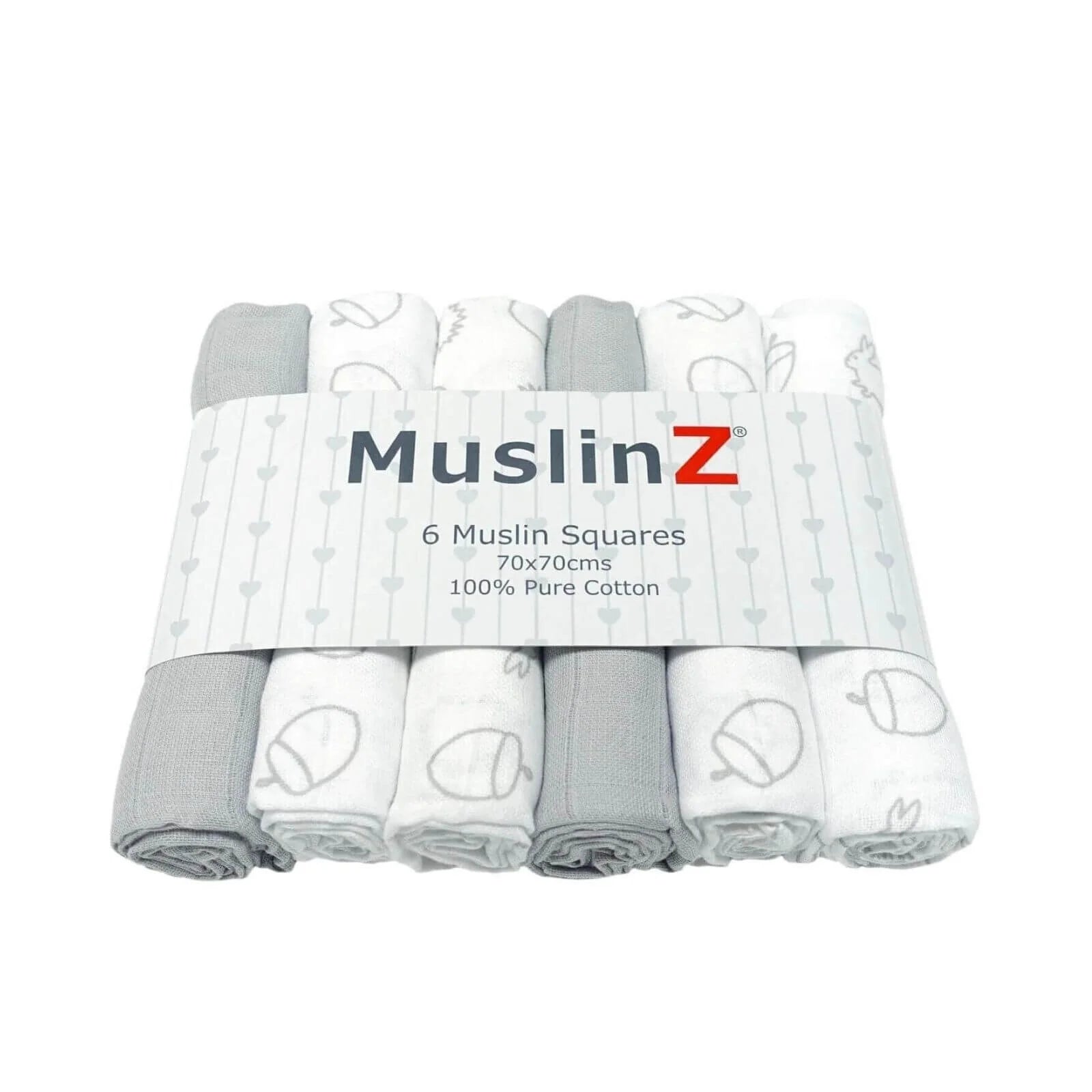 MuslinZ Muslin Squares 70x70cm 6 pcs - Woodland - ebebek - Black Friday