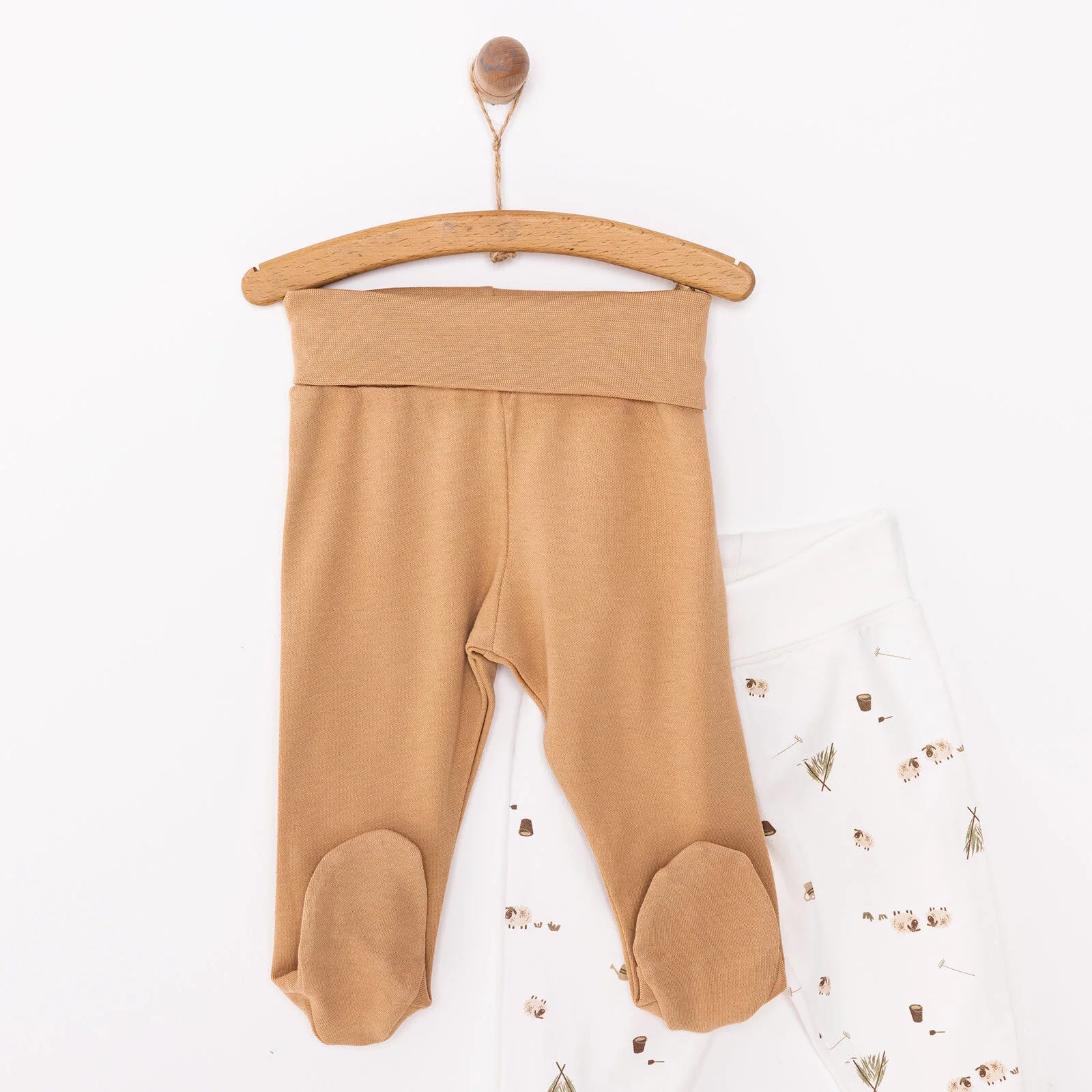 Tiffany Boy 2 Piece Footed Bottom - Brown - ebebek - Black Friday