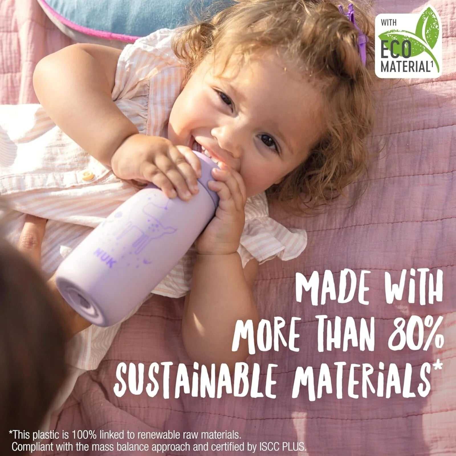 NUK Mini - Mee Flip Cup with 2 - in - 1 Cup 12+ months 450ml - Purple - ebebek - Black Friday