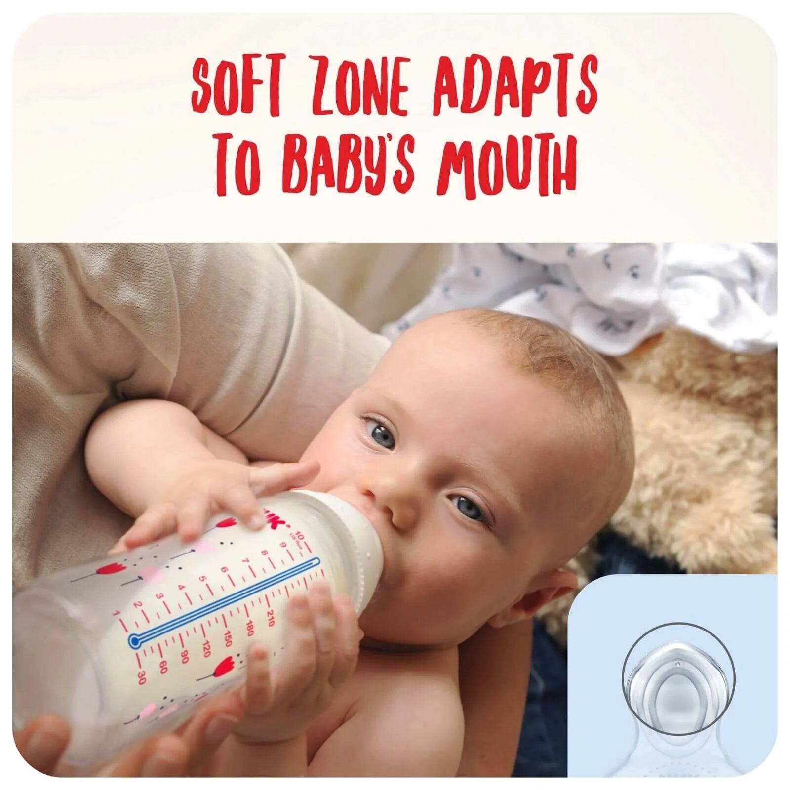 NUK First Choice+ Wide Latex Teats Medium Hole 6+ months - ebebek - Black Friday