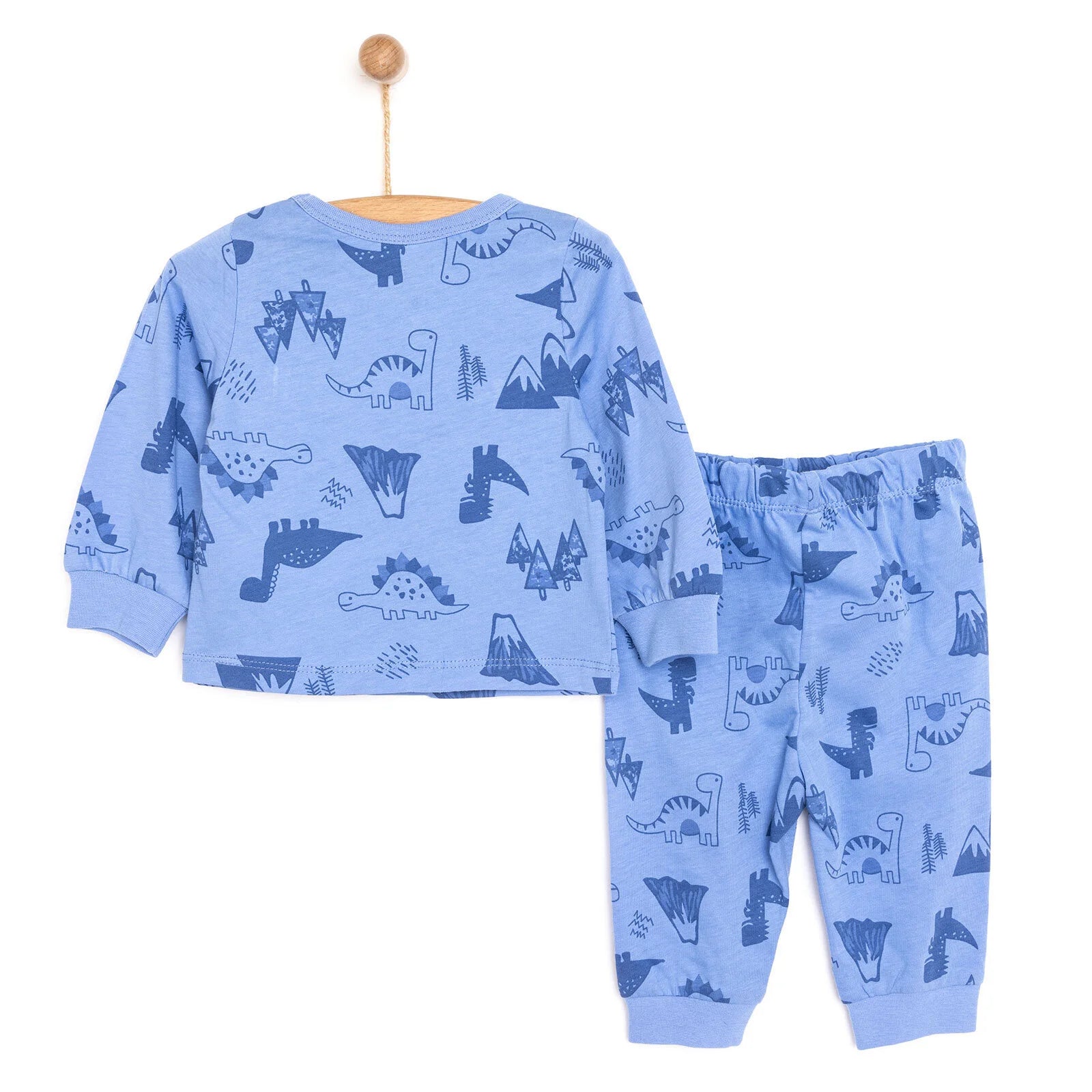 HelloBaby Baby Boy Long Sleeve Pyjamas Set - Navy Blue - ebebek - Black Friday