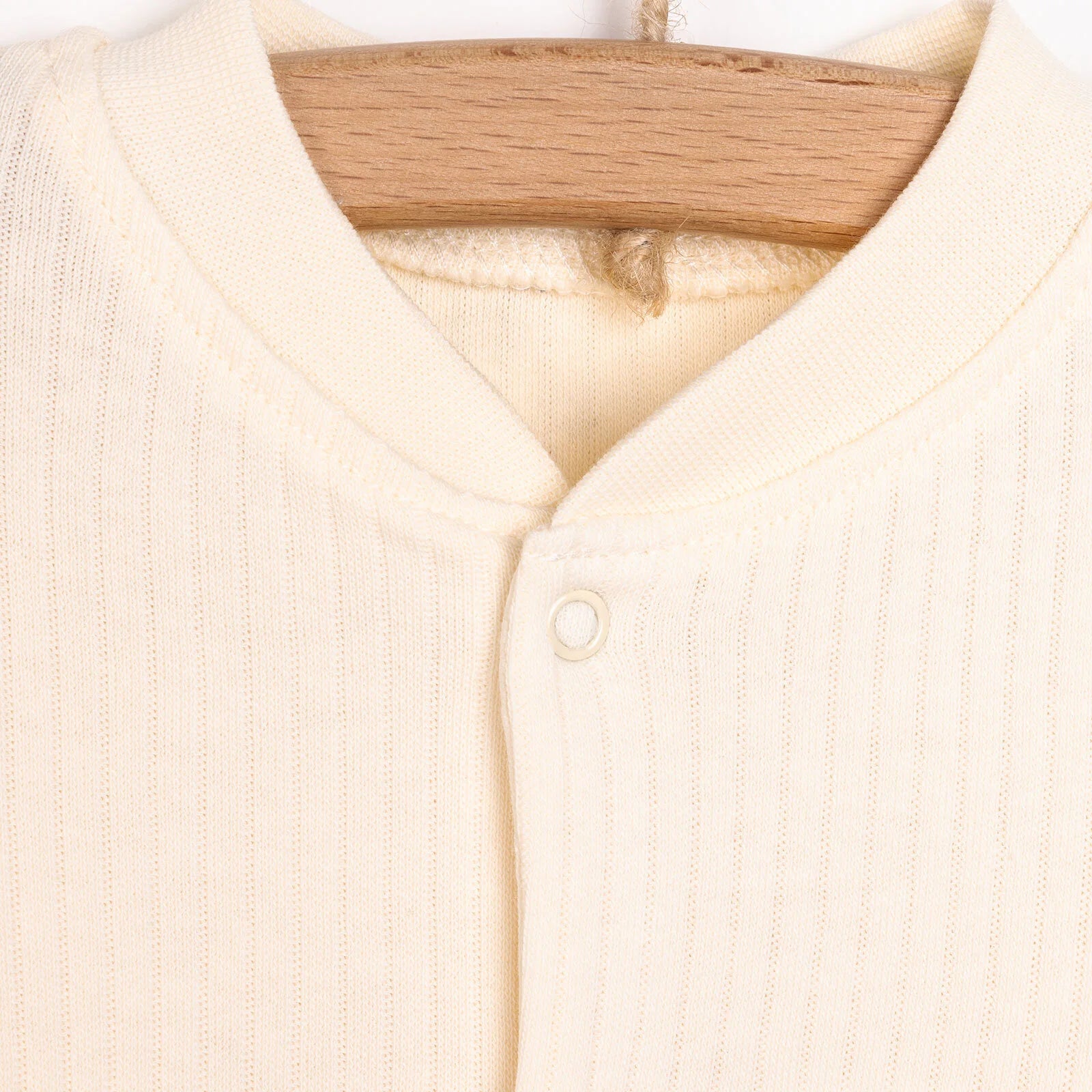 Bebetto Newborn Organic Little Lamp Footed Jumpsuit - Ecru - ebebek - Black Friday