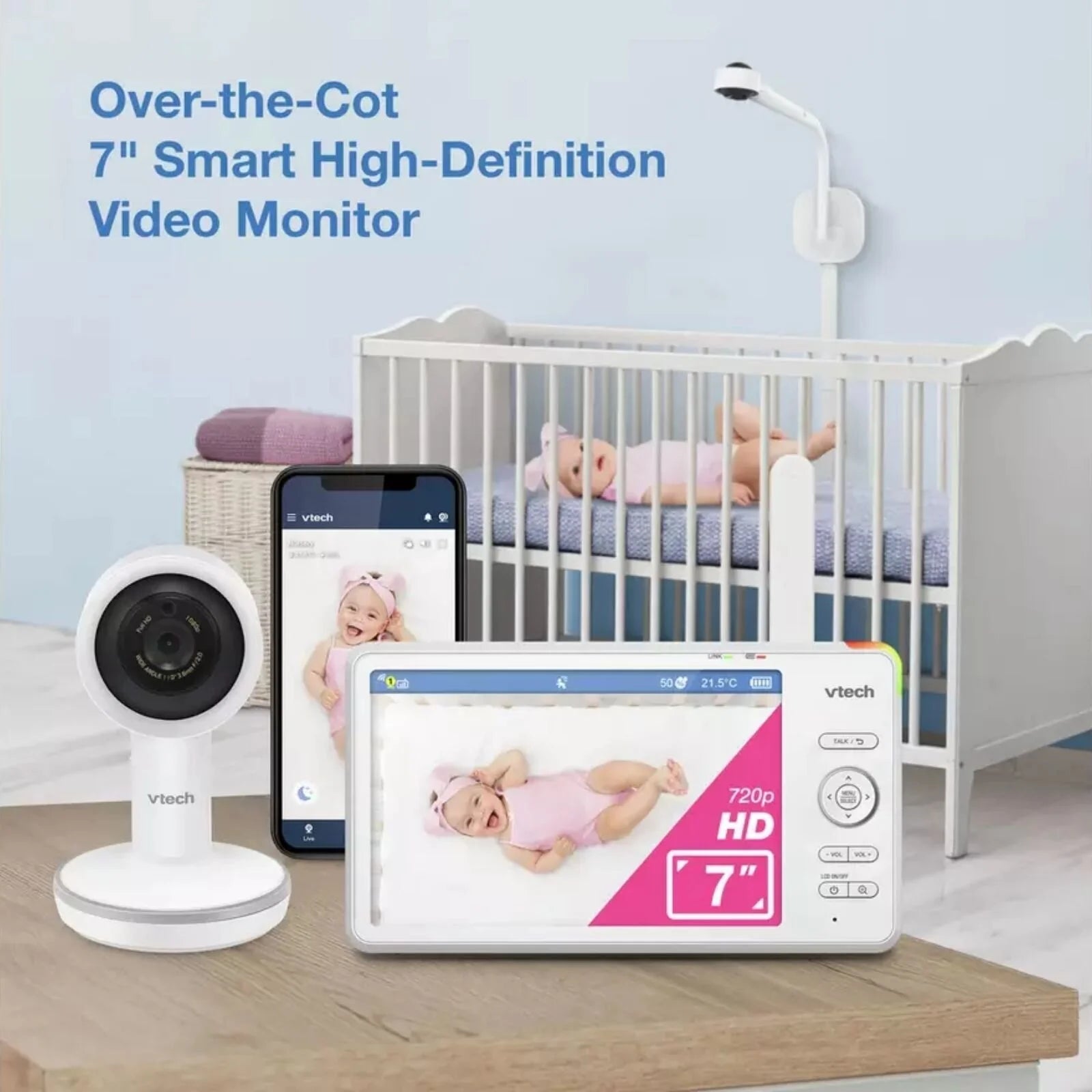 VTech RM7787 HD 7" Over - the - Cot Wi - Fi Baby Monitor - ebebek - Black Friday