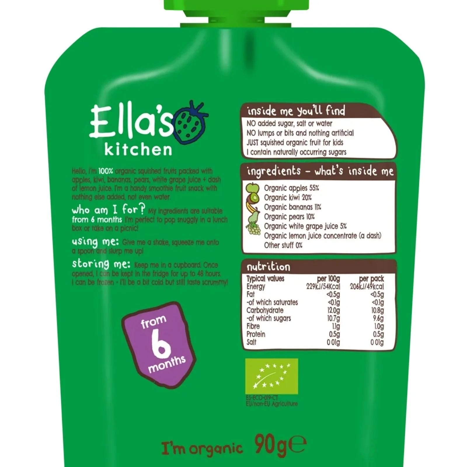 Ella's Kitchen Smoothie The Green One 6+ months 90g - ebebek - Black Friday