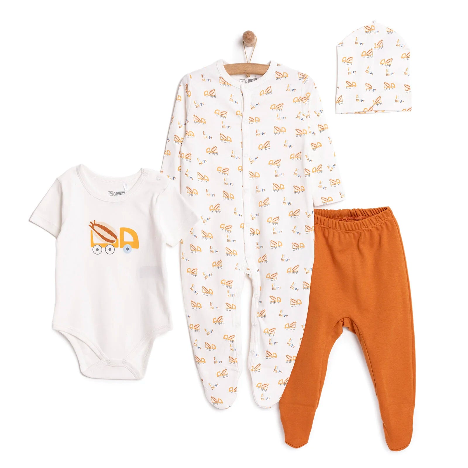 HelloBaby Newborn Starter Set 4Pcs - Dark Orange - ebebek - Black Friday