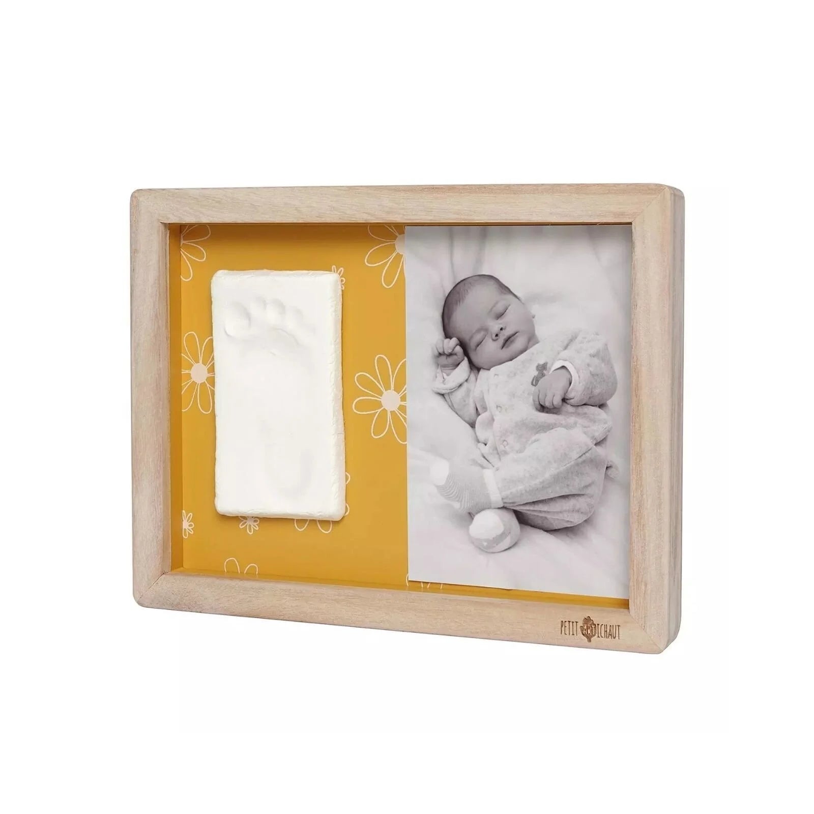 Petit Artichaut Classic Frame with Hand & Foot Imprints - Daisy Ochre - ebebek - Black Friday