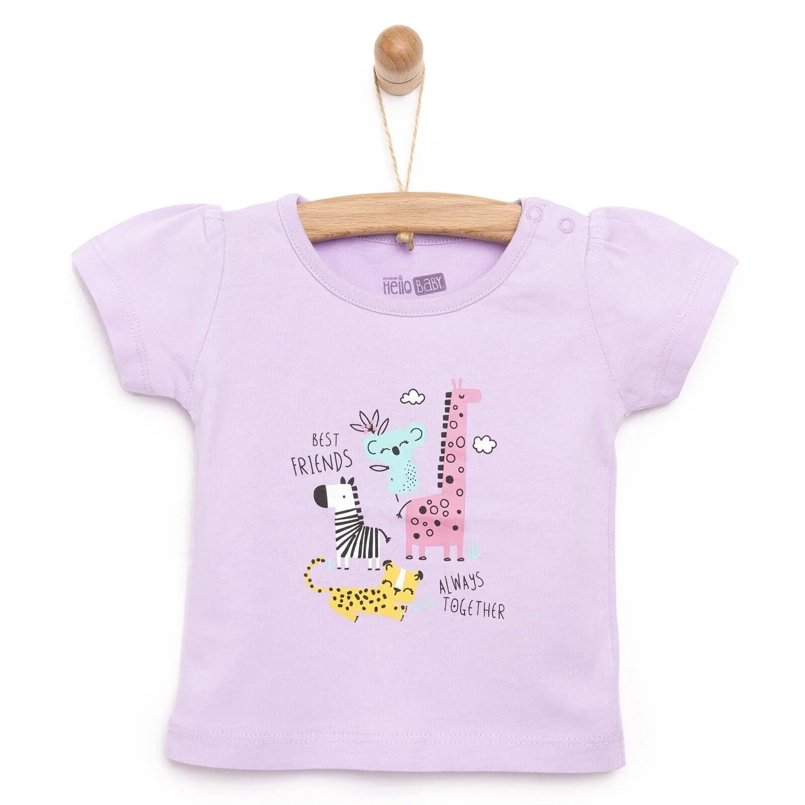 HelloBaby Basic Animal Printed Tshirt - Purple - ebebek - Black Friday