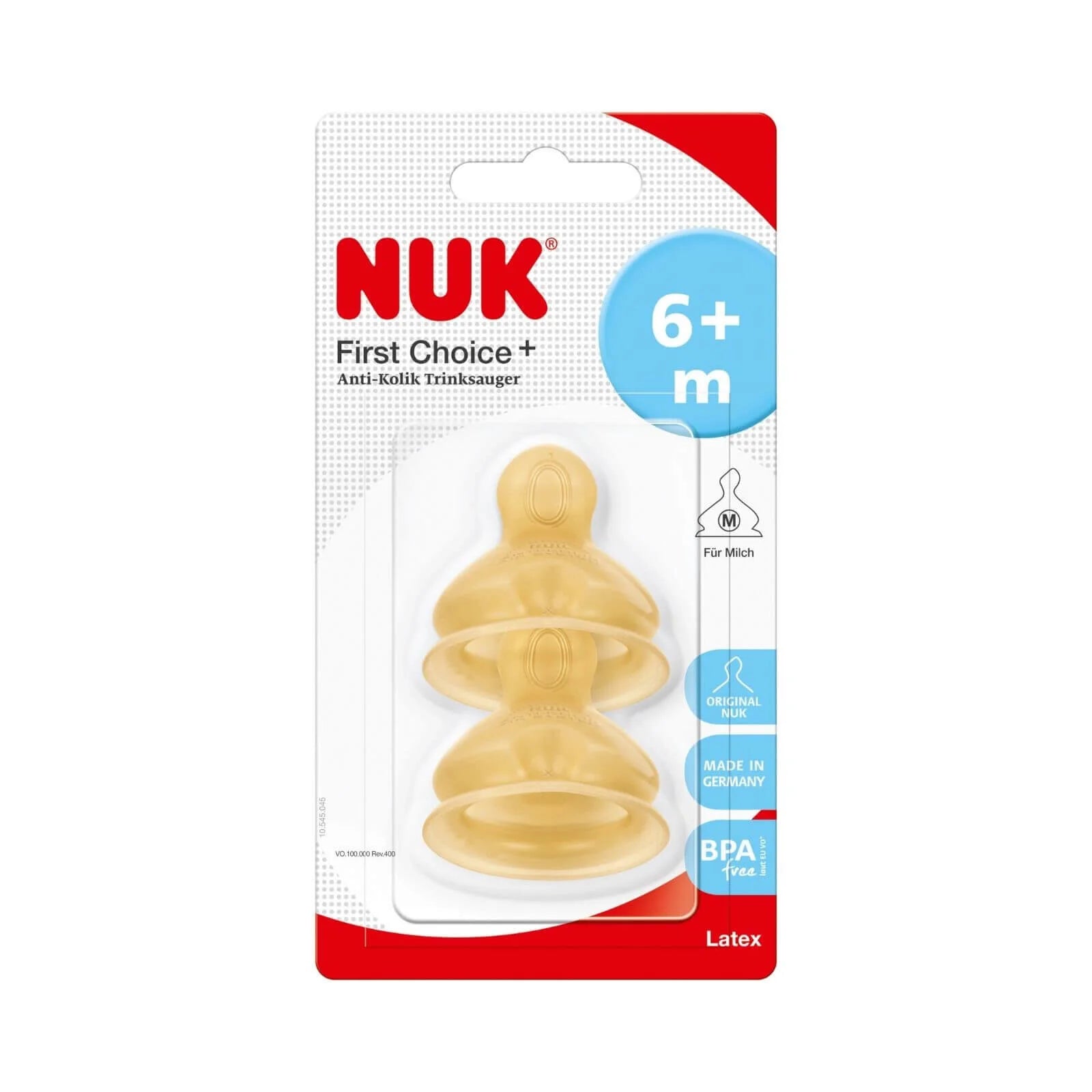 NUK First Choice+ Wide Latex Teats Medium Hole 6+ months - ebebek - Black Friday